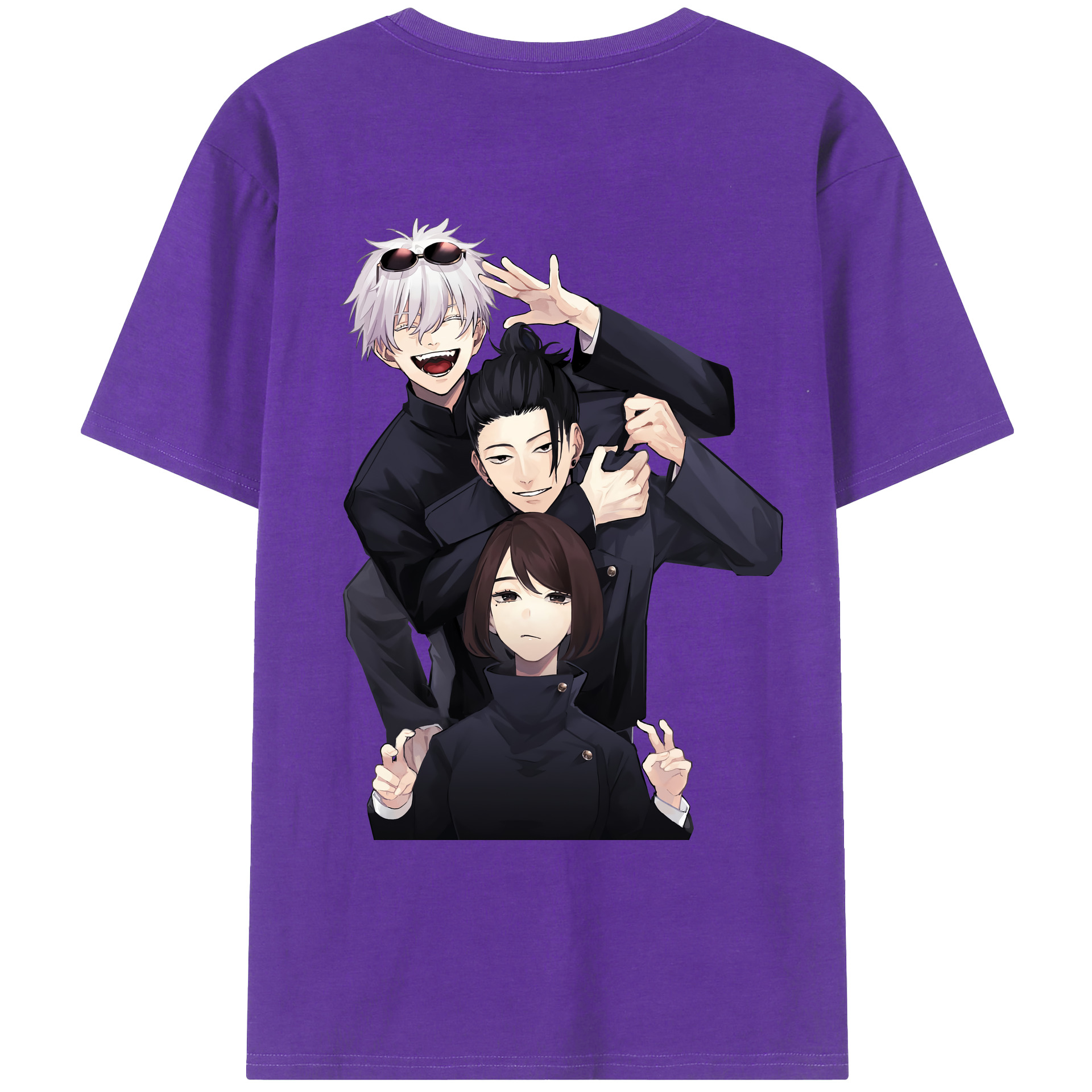 （画像用） 呪術廻戦 Jujutsu Kaisen 綿100％ メンズ半袖Tシャツ（バックプリント） 通気性
