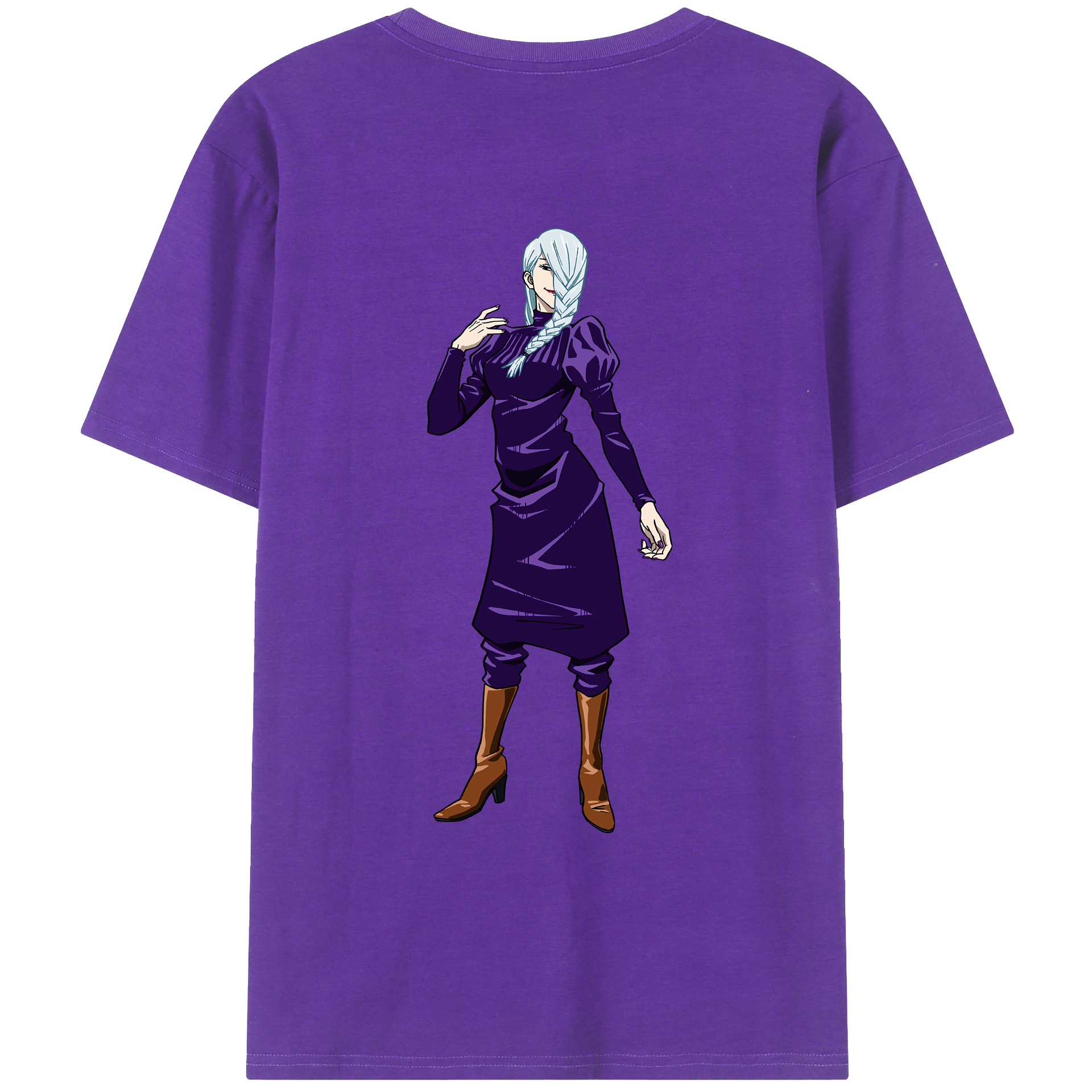 （画像用） 呪術廻戦 Jujutsu Kaisen 綿100％ メンズ半袖Tシャツ（バックプリント） 通気性