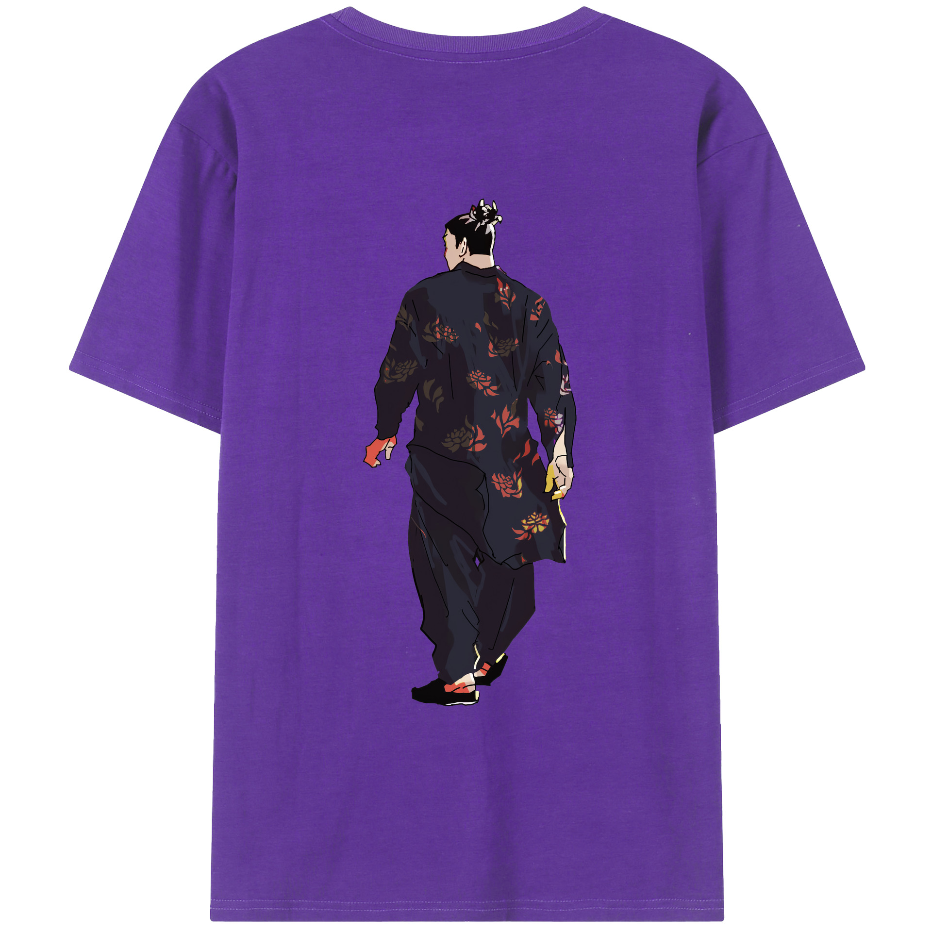 （画像用） 呪術廻戦 Jujutsu Kaisen 綿100％ メンズ半袖Tシャツ（バックプリント） 通気性