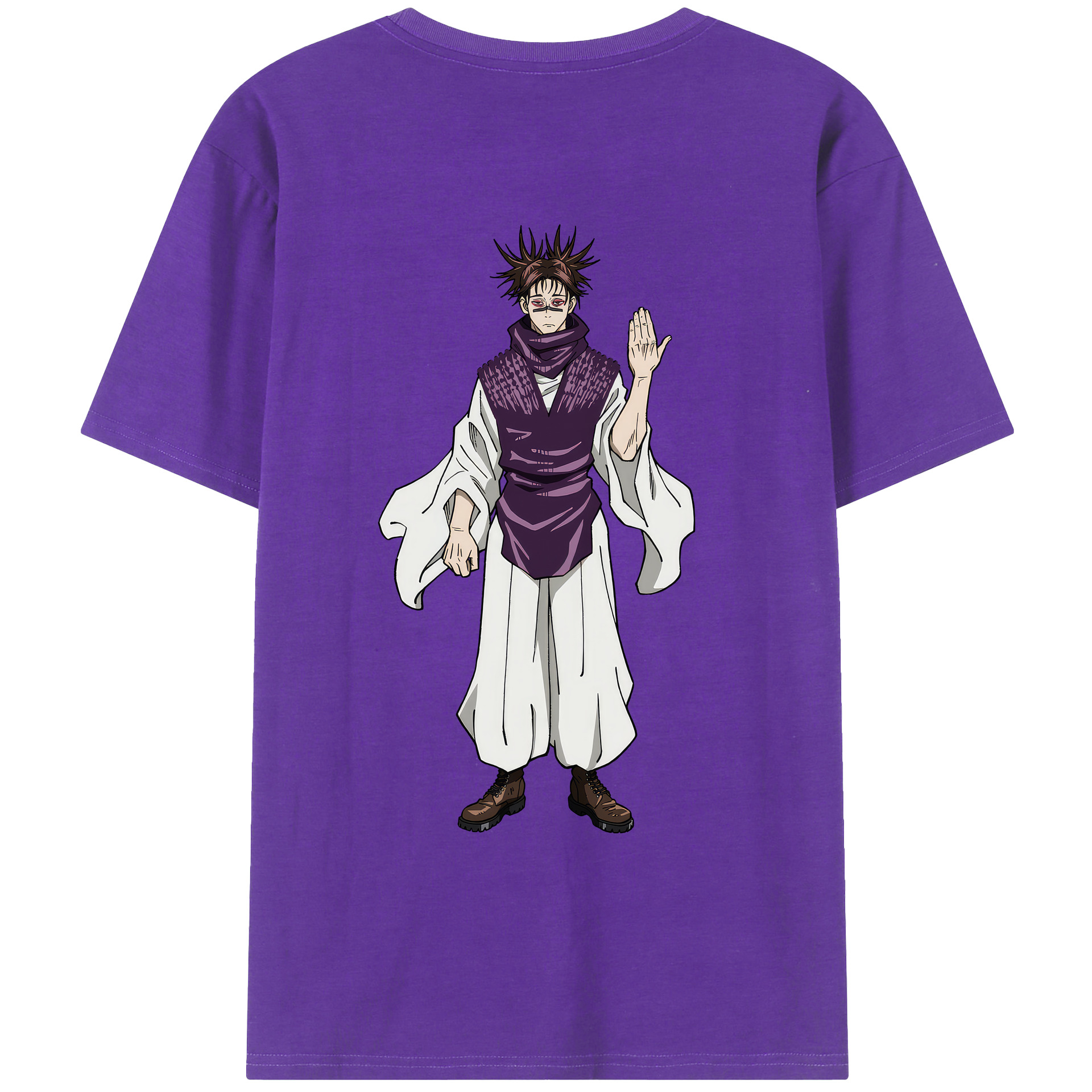 （画像用） 呪術廻戦 Jujutsu Kaisen 綿100％ メンズ半袖Tシャツ（バックプリント） 通気性