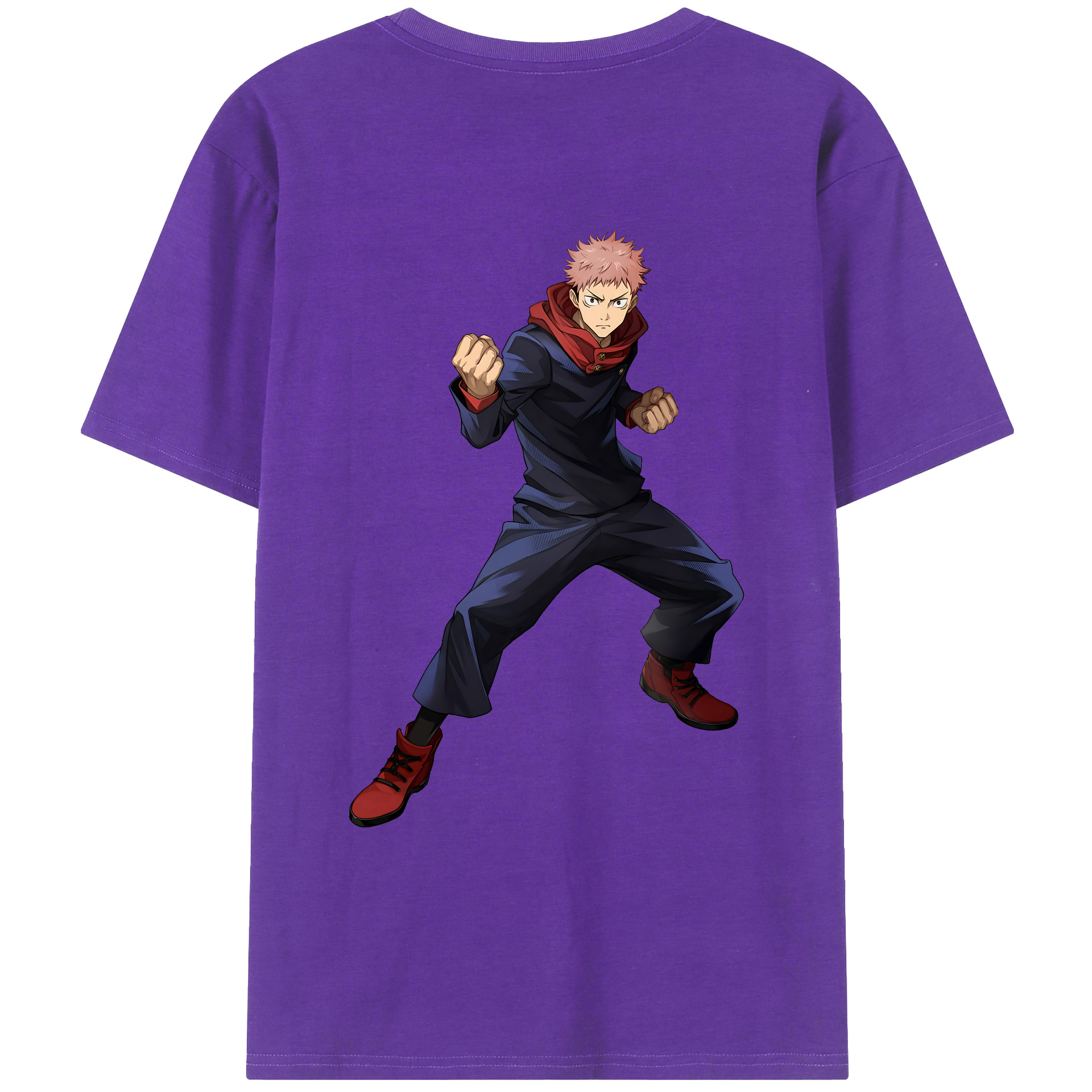（画像用） 呪術廻戦 Jujutsu Kaisen 綿100％ メンズ半袖Tシャツ（バックプリント） 通気性