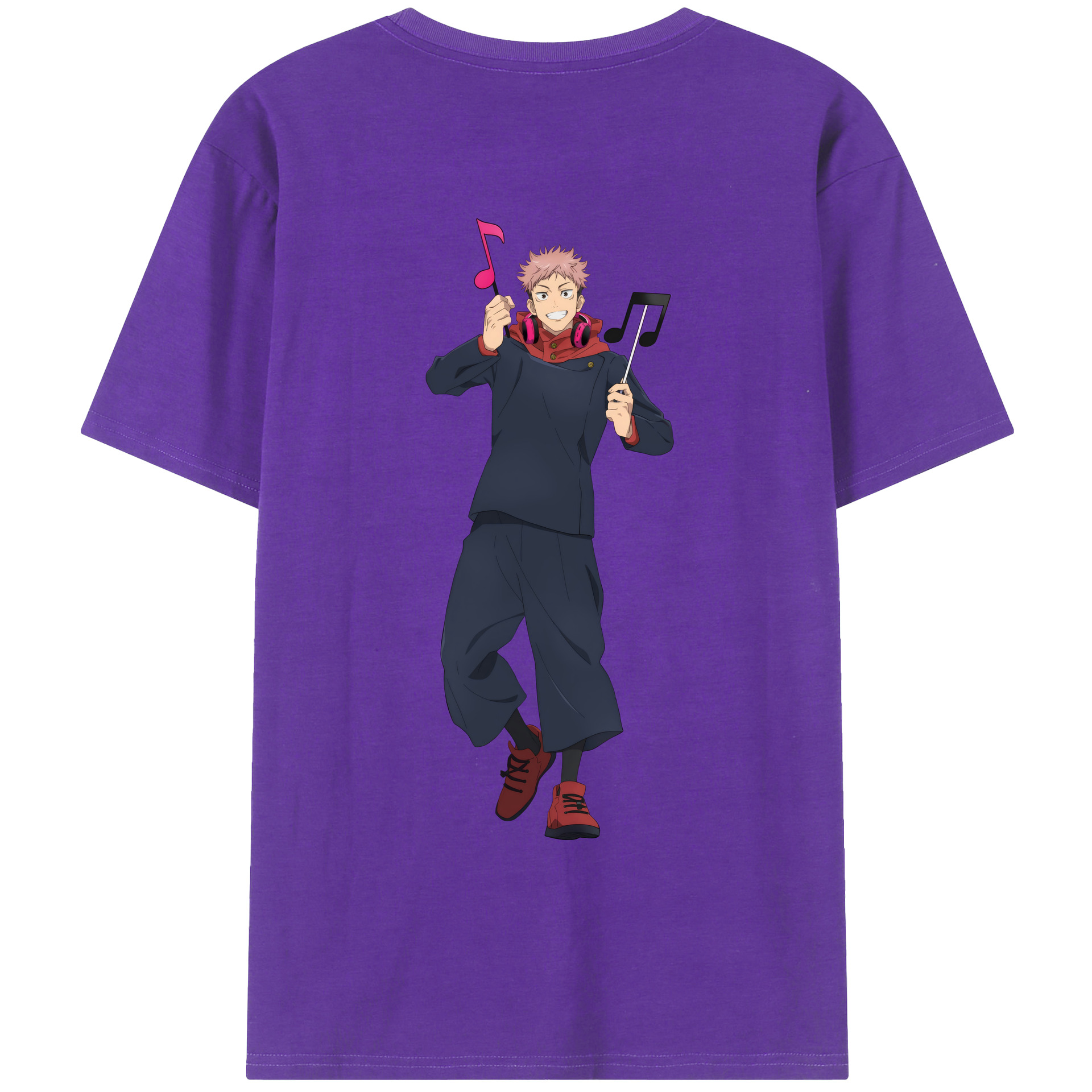（画像用） 呪術廻戦 Jujutsu Kaisen 綿100％ メンズ半袖Tシャツ（バックプリント） 通気性
