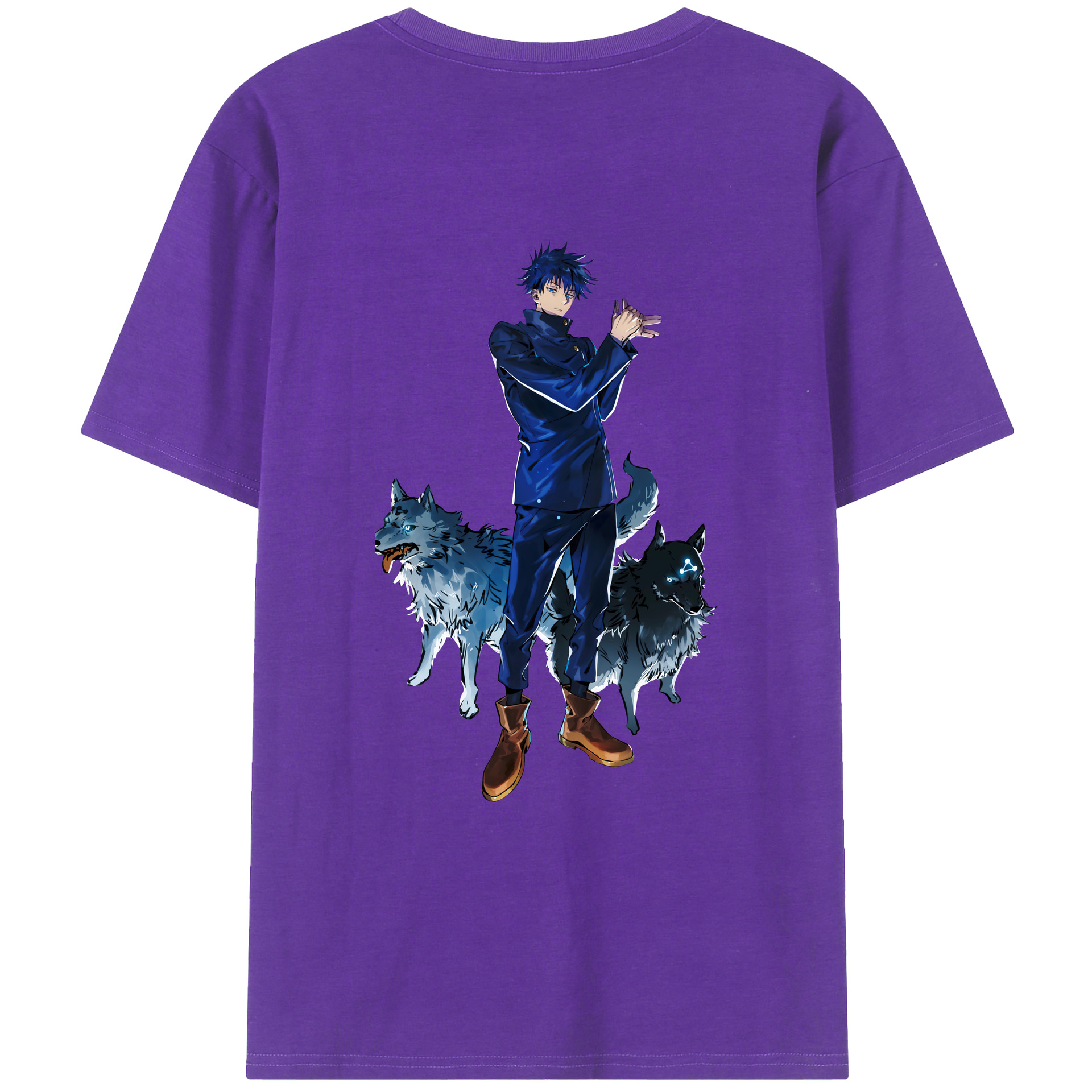 （画像用） 呪術廻戦 Jujutsu Kaisen 綿100％ メンズ半袖Tシャツ（バックプリント） 通気性