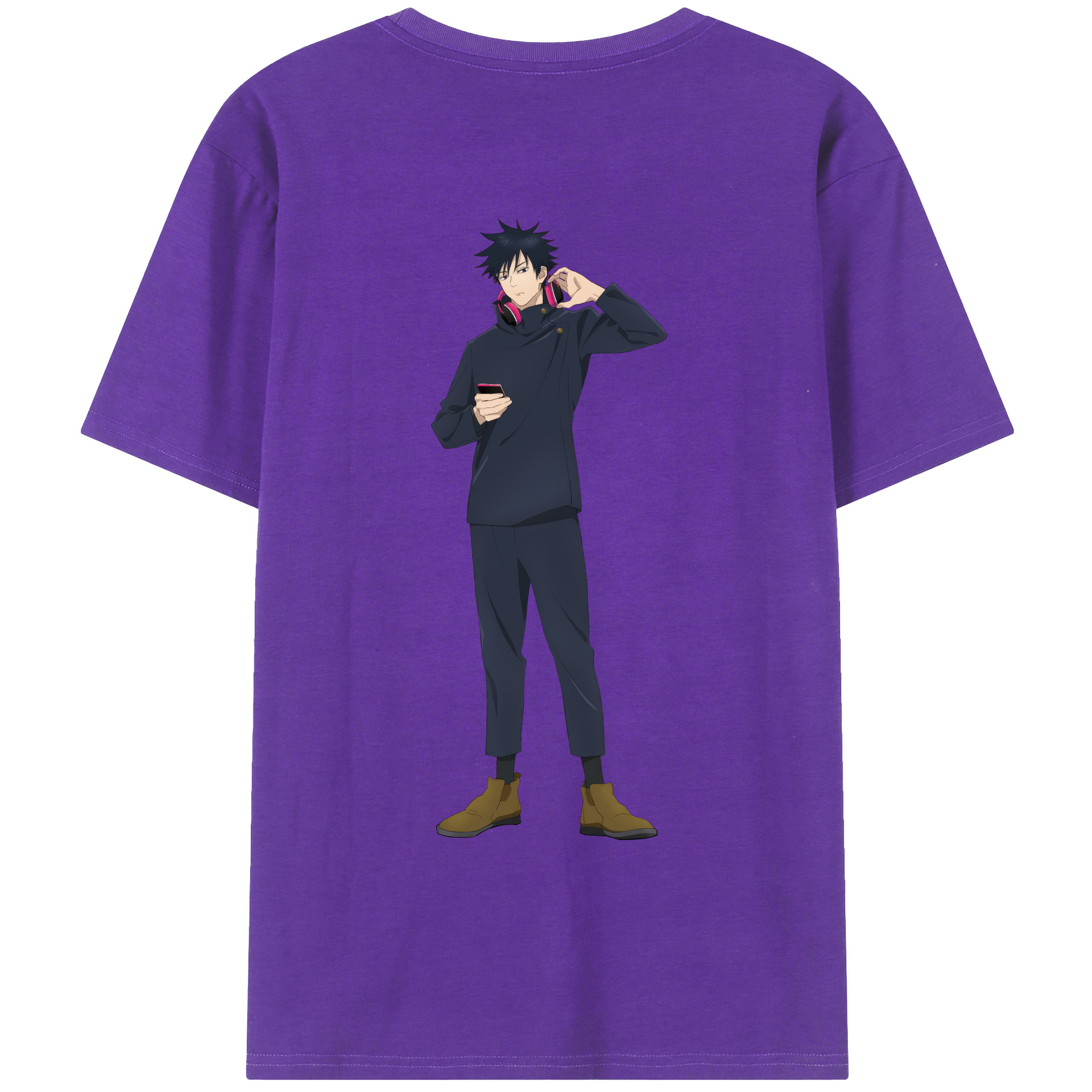 （画像用） 呪術廻戦 Jujutsu Kaisen 綿100％ メンズ半袖Tシャツ（バックプリント） 通気性