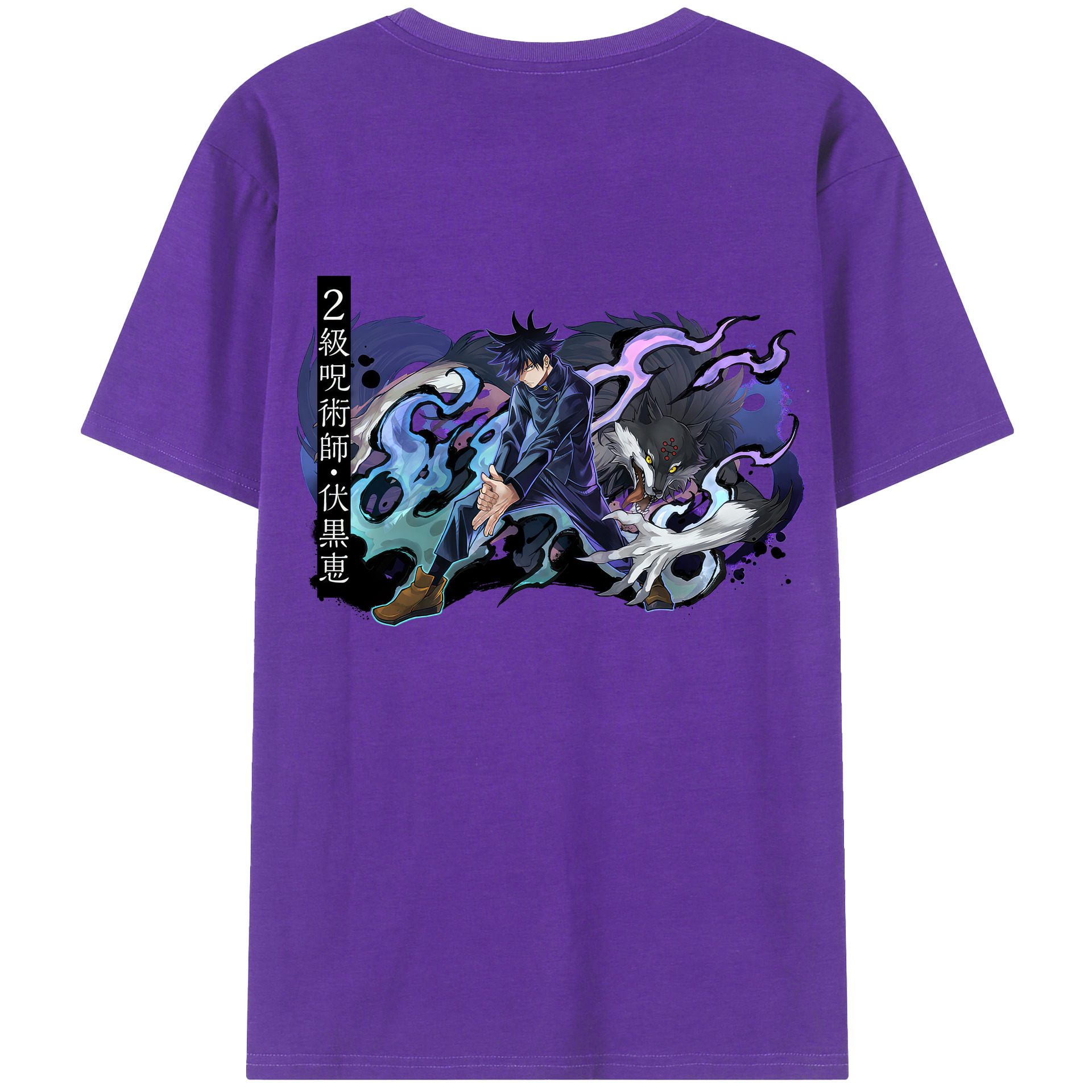（画像用） 呪術廻戦 Jujutsu Kaisen 綿100％ メンズ半袖Tシャツ（バックプリント） 通気性