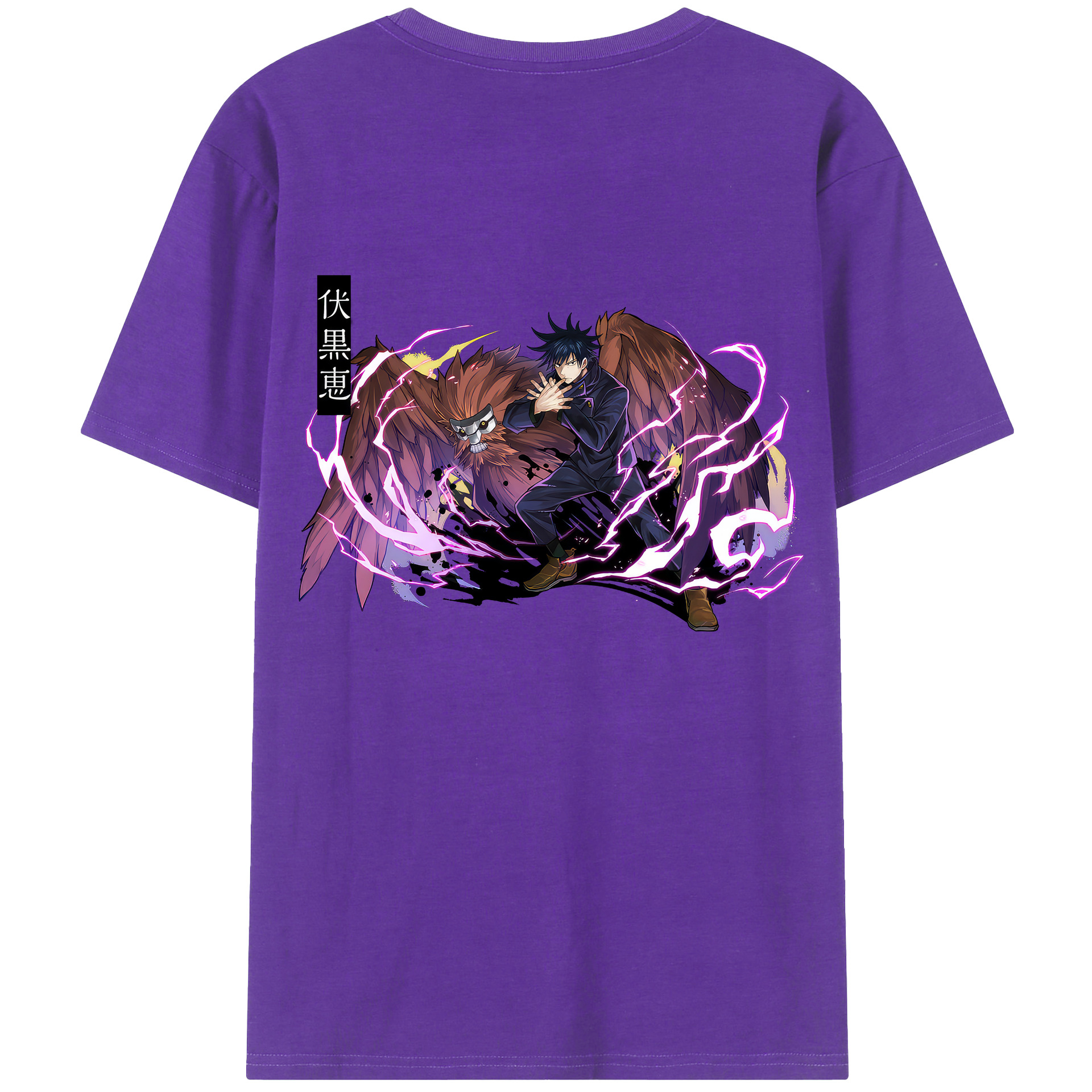 （画像用） 呪術廻戦 Jujutsu Kaisen 綿100％ メンズ半袖Tシャツ（バックプリント） 通気性