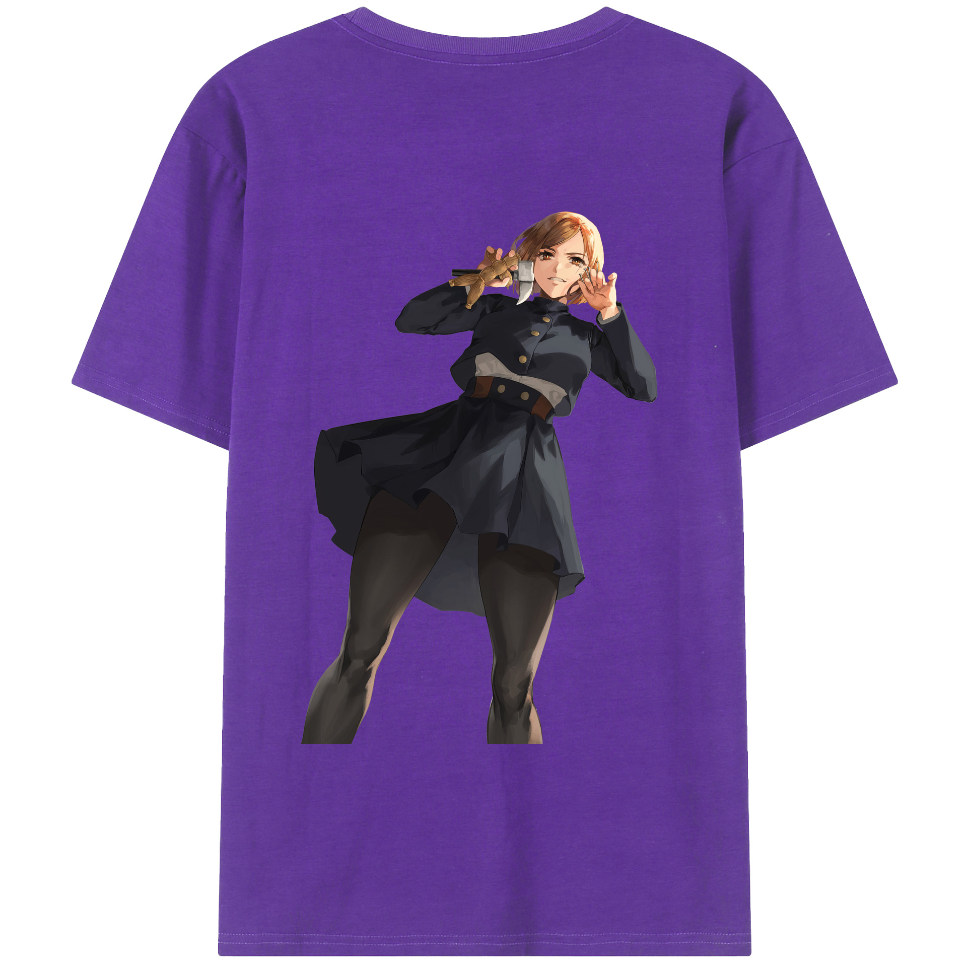 （画像用） 呪術廻戦 Jujutsu Kaisen 綿100％ メンズ半袖Tシャツ（バックプリント） 通気性
