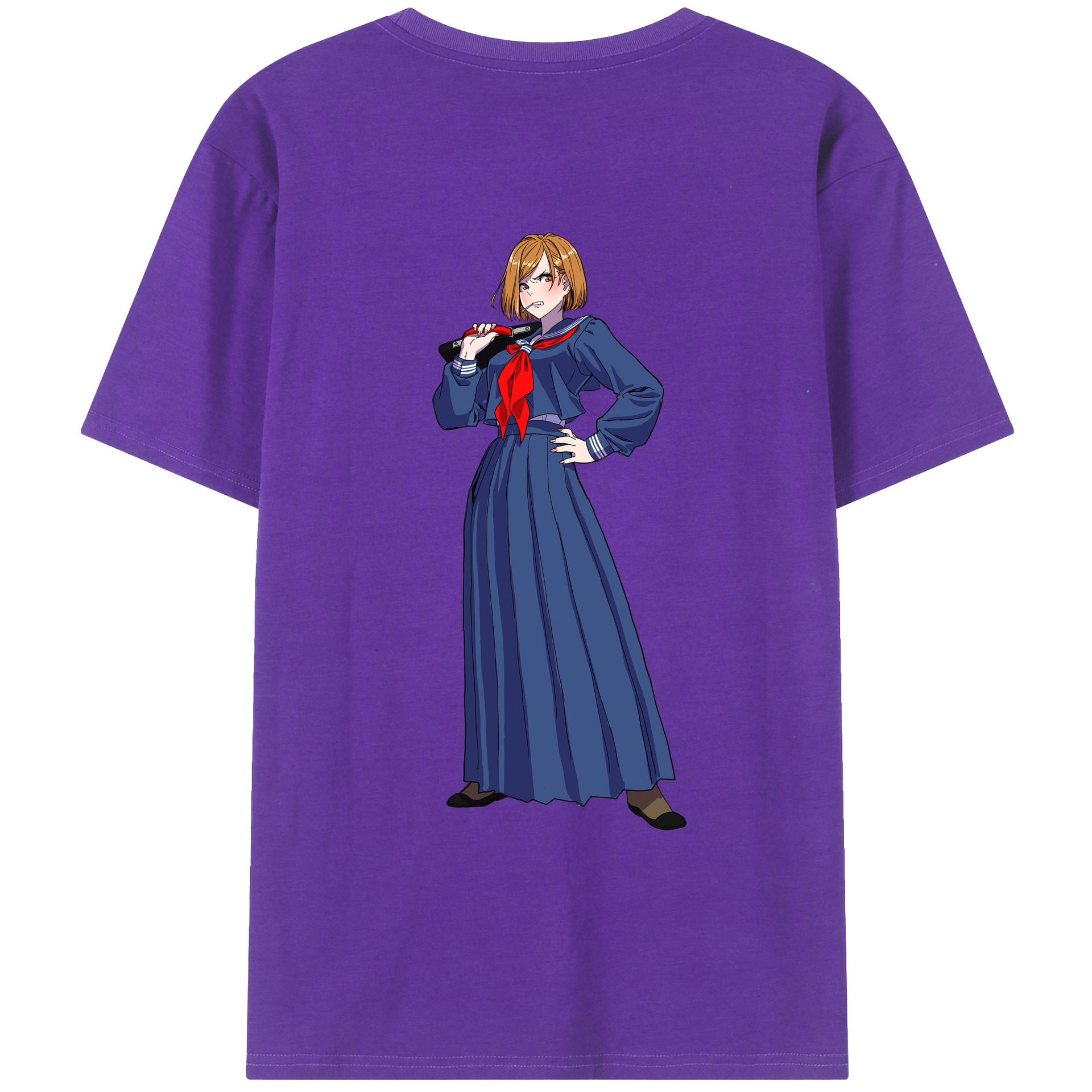 （画像用） 呪術廻戦 Jujutsu Kaisen 綿100％ メンズ半袖Tシャツ（バックプリント） 通気性