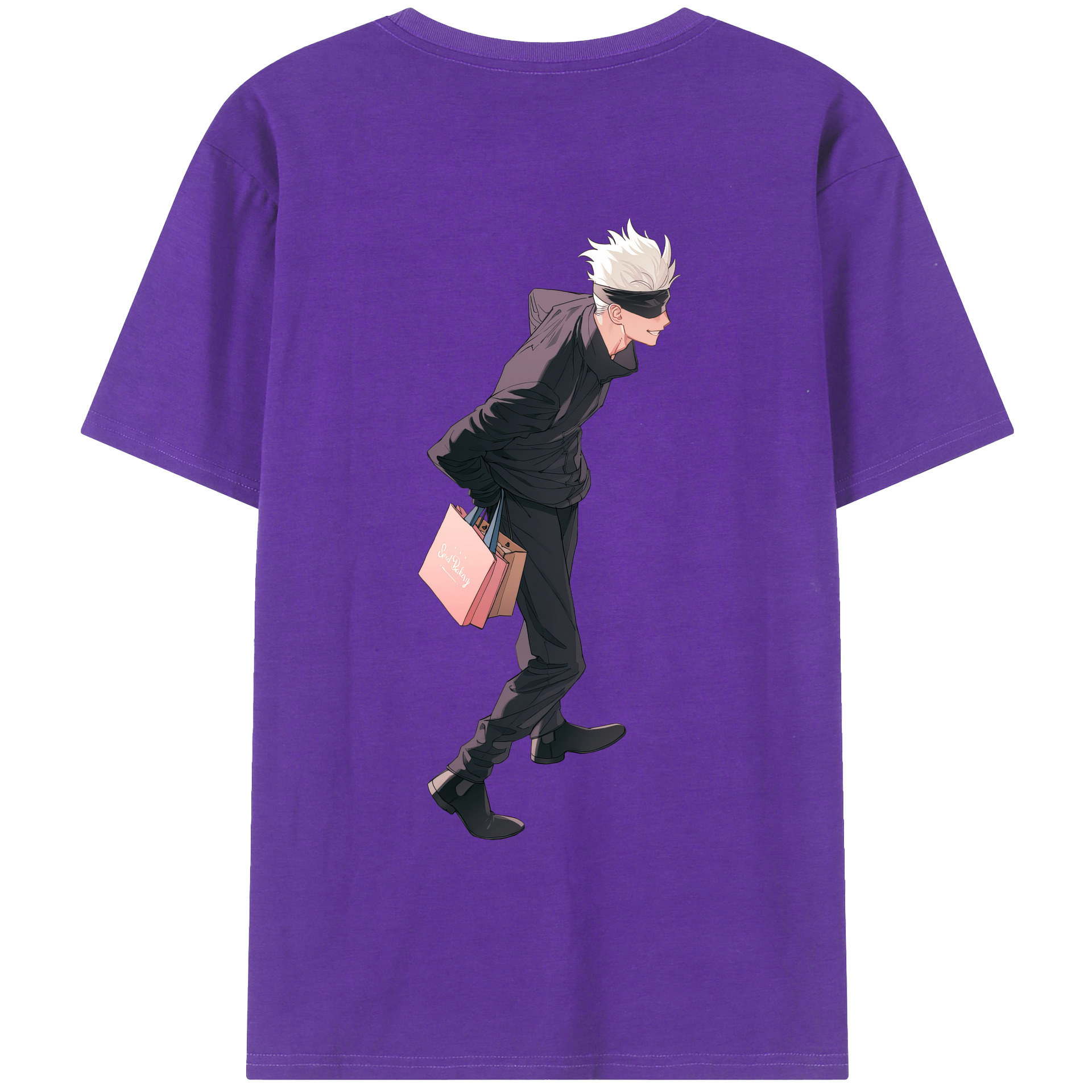 （画像用） 呪術廻戦 Jujutsu Kaisen 綿100％ メンズ半袖Tシャツ（バックプリント） 通気性
