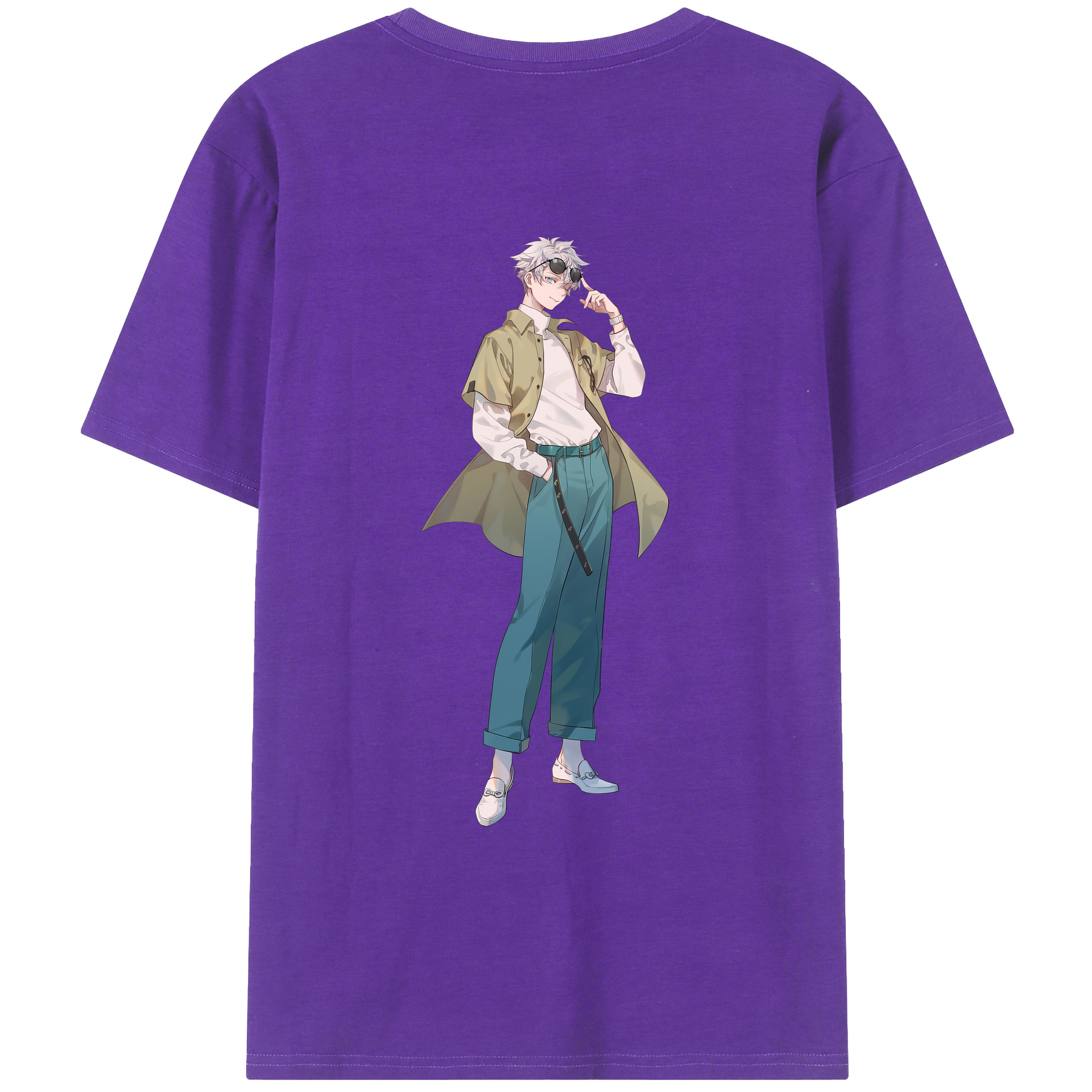 （画像用） 呪術廻戦 Jujutsu Kaisen 綿100％ メンズ半袖Tシャツ（バックプリント） 通気性