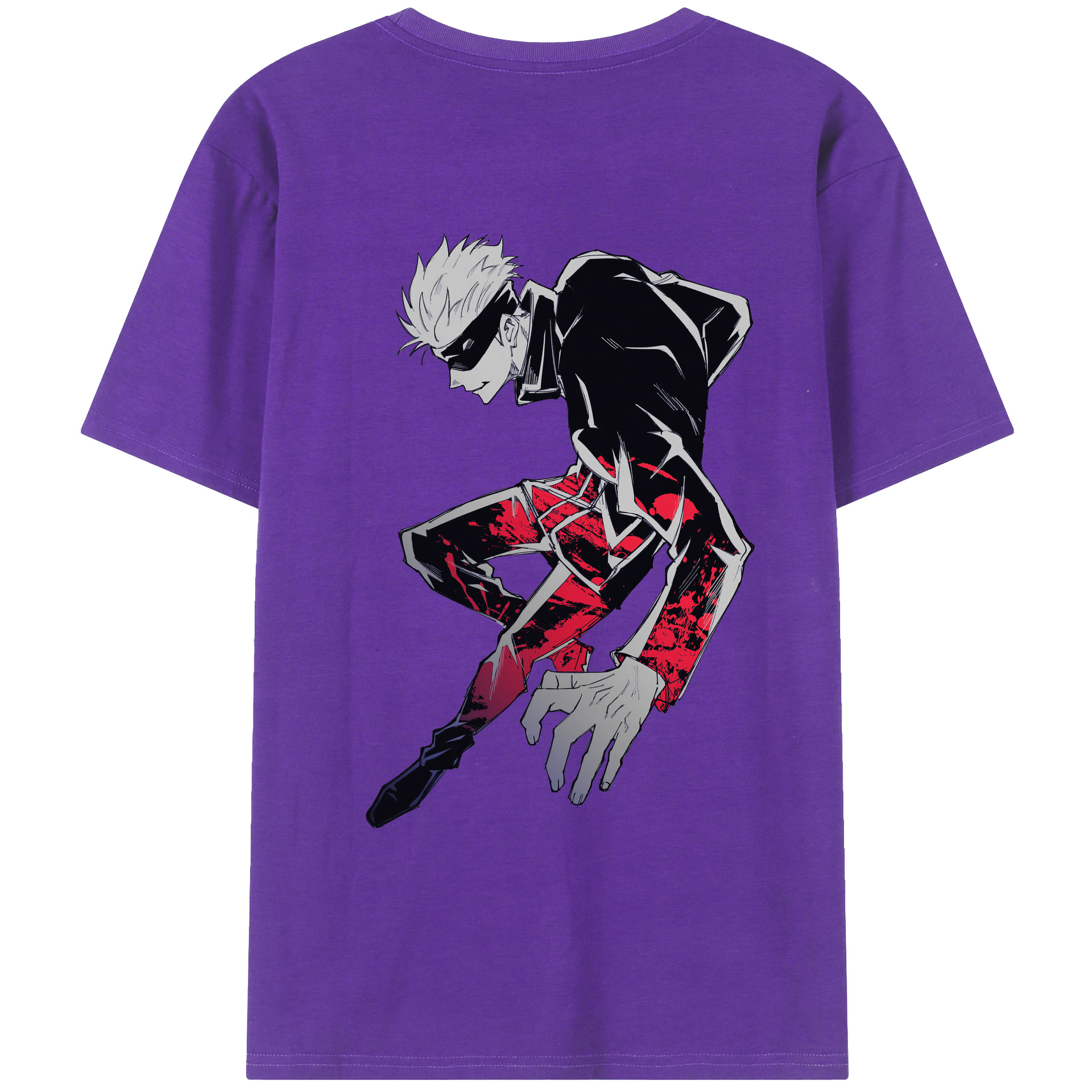 （画像用） 呪術廻戦 Jujutsu Kaisen 綿100％ メンズ半袖Tシャツ（バックプリント） 通気性