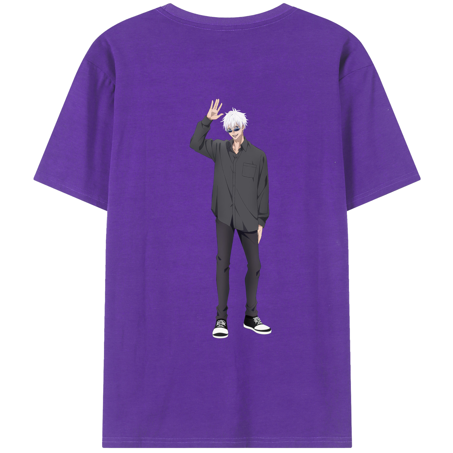 （画像用） 呪術廻戦 Jujutsu Kaisen 綿100％ メンズ半袖Tシャツ（バックプリント） 通気性