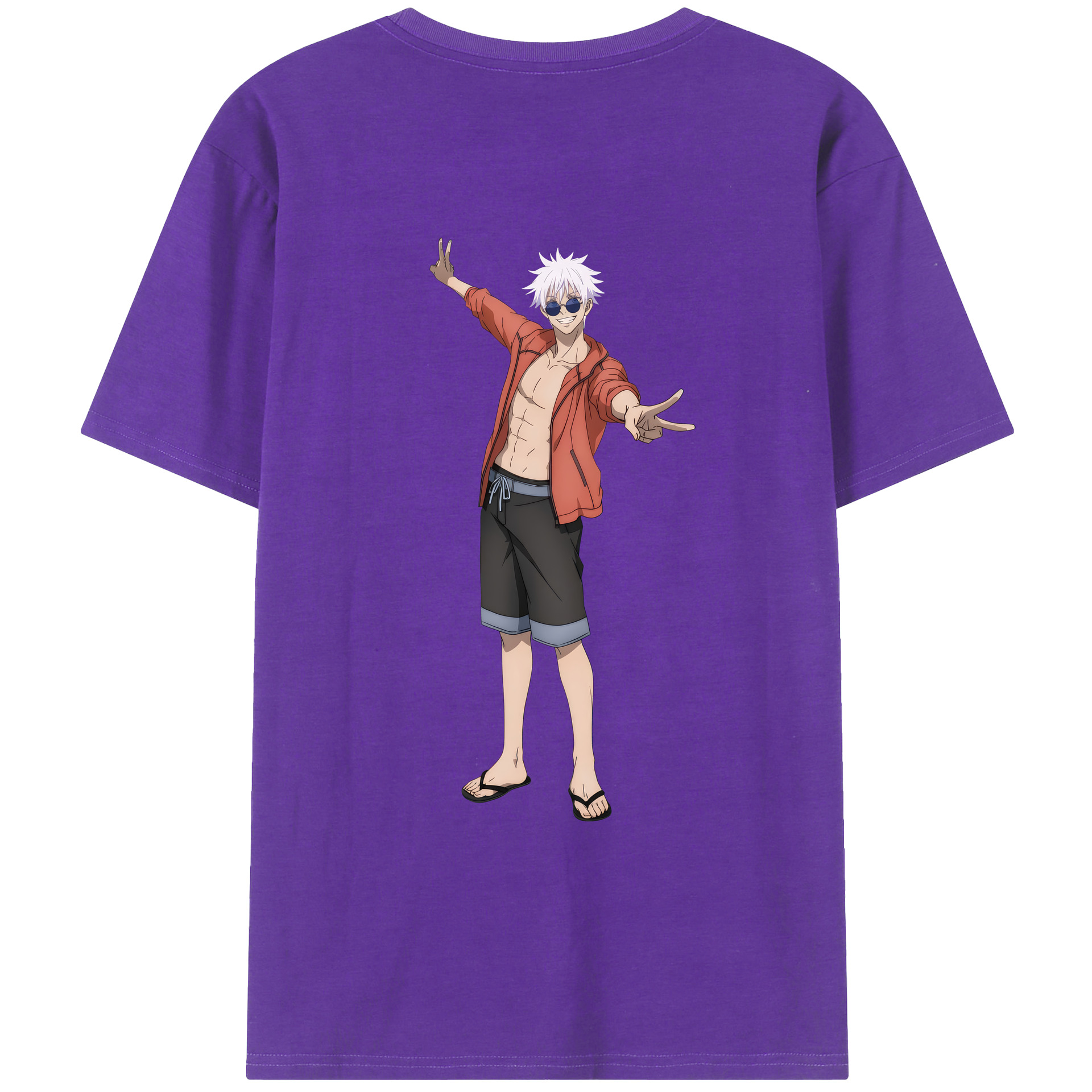 （画像用） 呪術廻戦 Jujutsu Kaisen 綿100％ メンズ半袖Tシャツ（バックプリント） 通気性