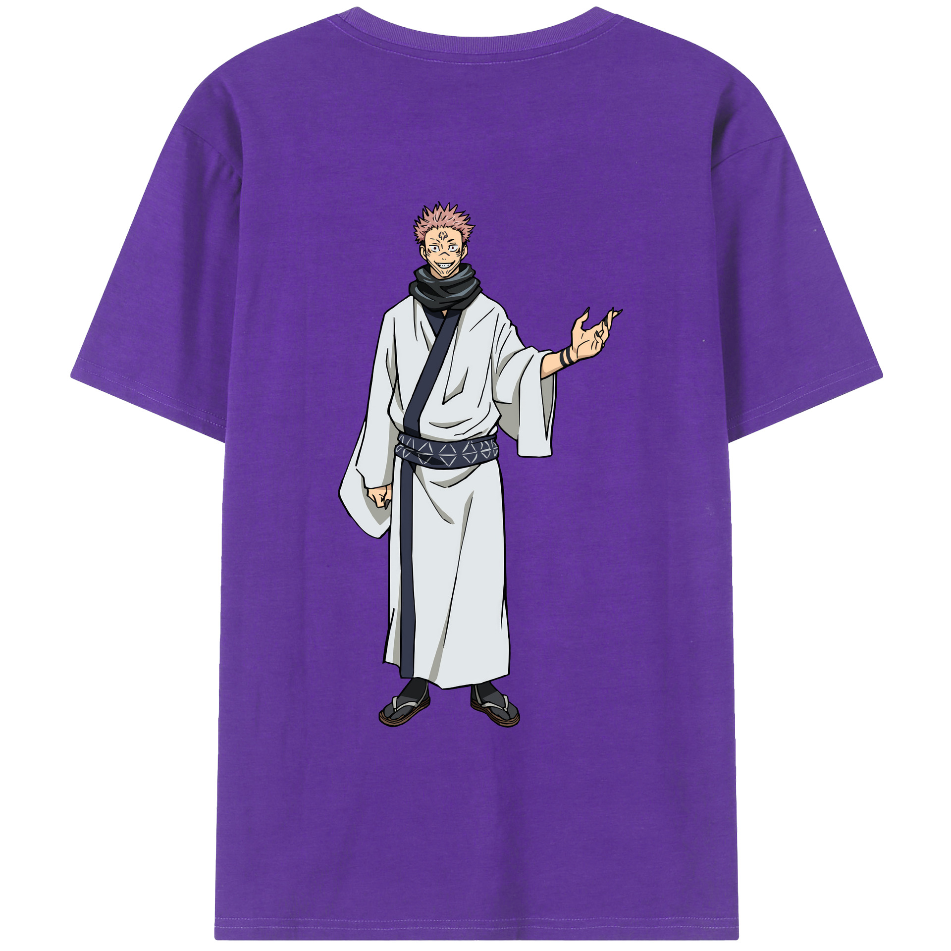 （画像用） 呪術廻戦 Jujutsu Kaisen 綿100％ メンズ半袖Tシャツ（バックプリント） 通気性
