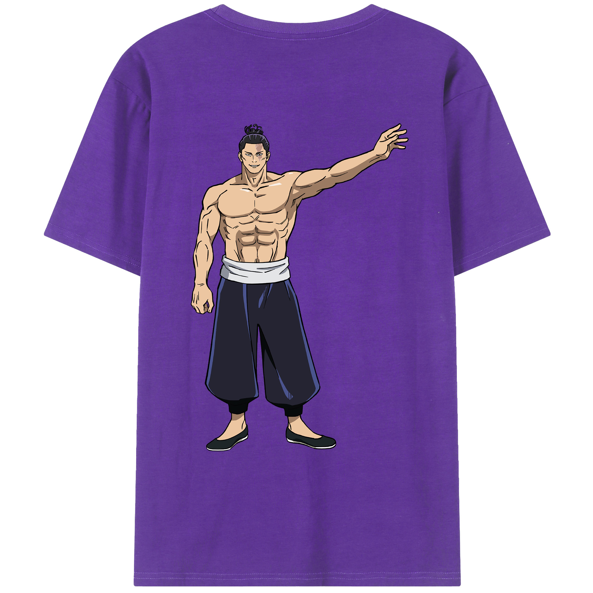 （画像用） 呪術廻戦 Jujutsu Kaisen 綿100％ メンズ半袖Tシャツ（バックプリント） 通気性