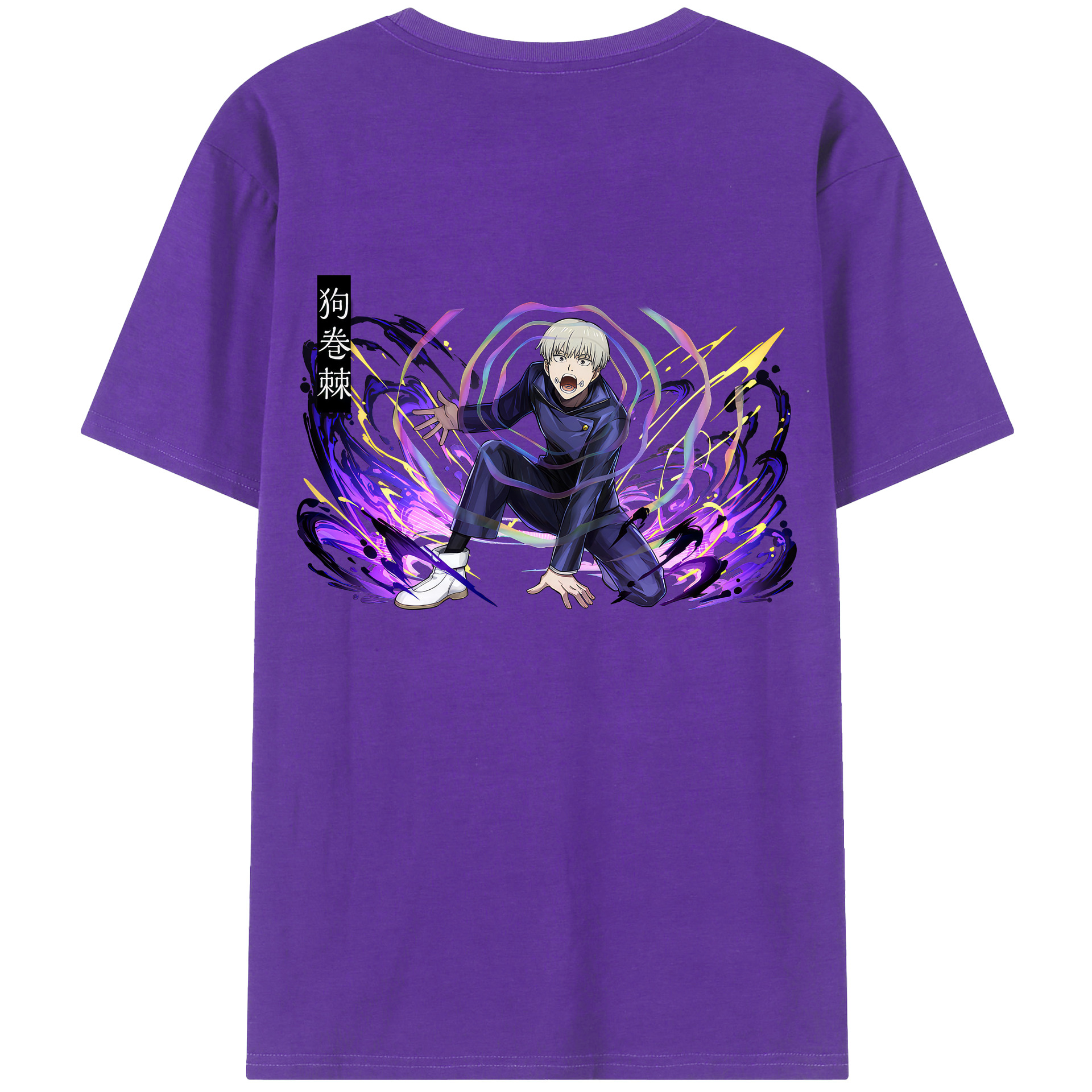 （画像用） 呪術廻戦 Jujutsu Kaisen 綿100％ メンズ半袖Tシャツ（バックプリント） 通気性