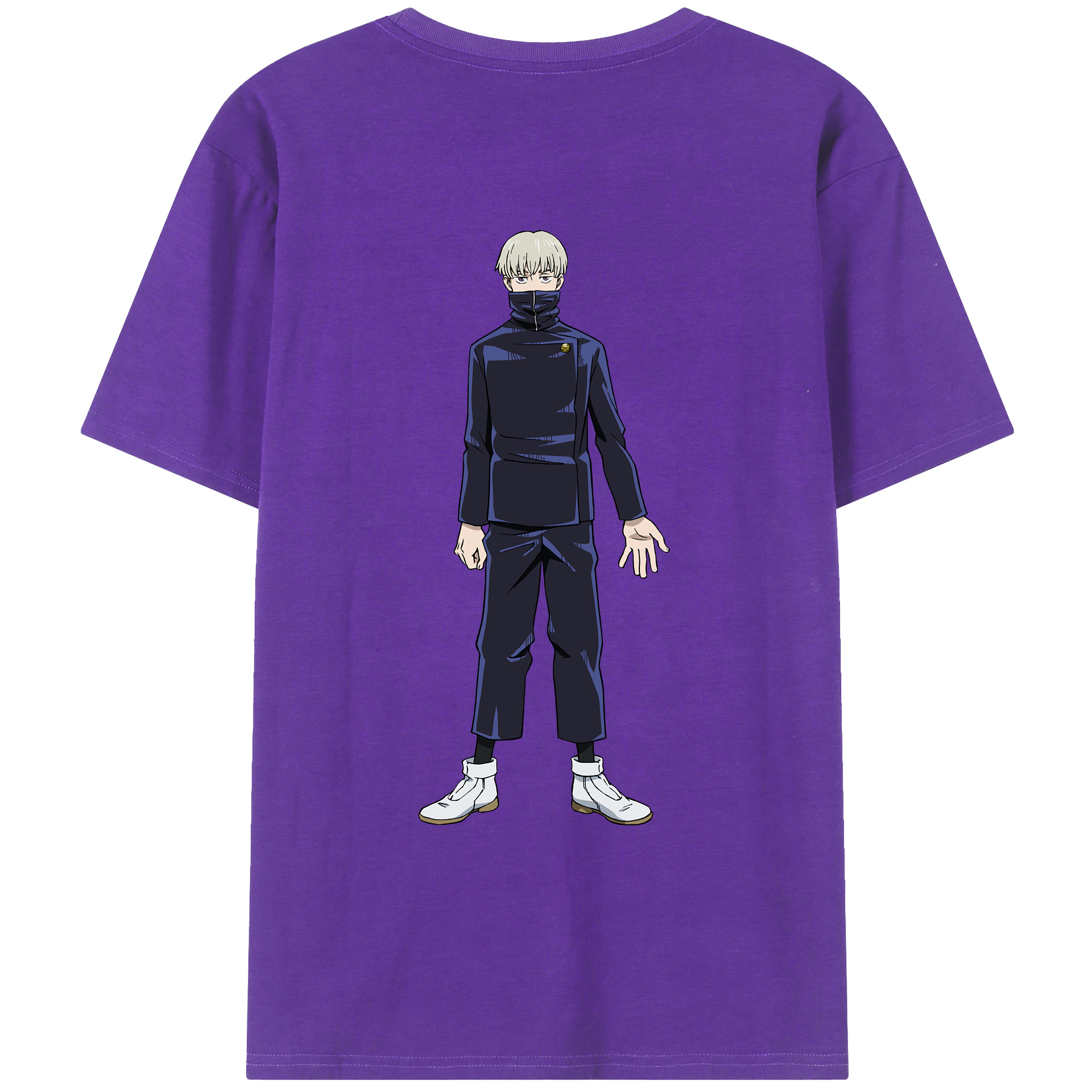 （画像用） 呪術廻戦 Jujutsu Kaisen 綿100％ メンズ半袖Tシャツ（バックプリント） 通気性