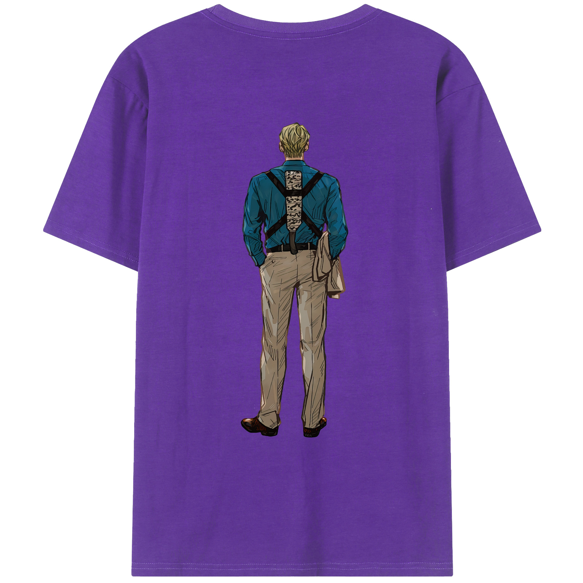 （画像用） 呪術廻戦 Jujutsu Kaisen 綿100％ メンズ半袖Tシャツ（バックプリント） 通気性