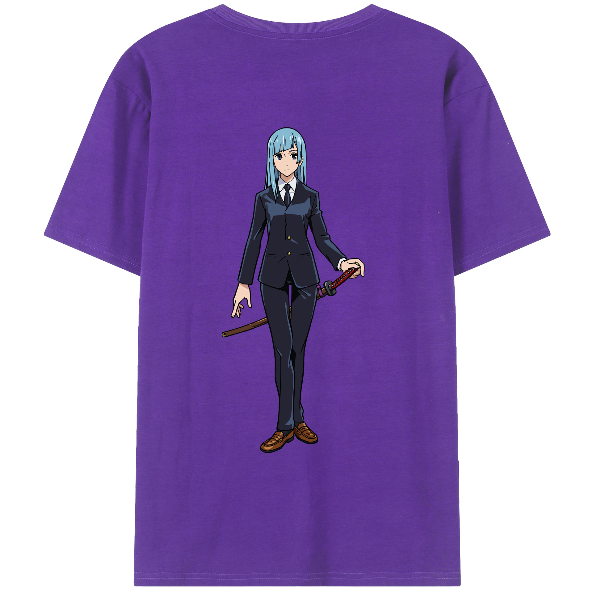 （画像用） 呪術廻戦 Jujutsu Kaisen 綿100％ メンズ半袖Tシャツ（バックプリント） 通気性