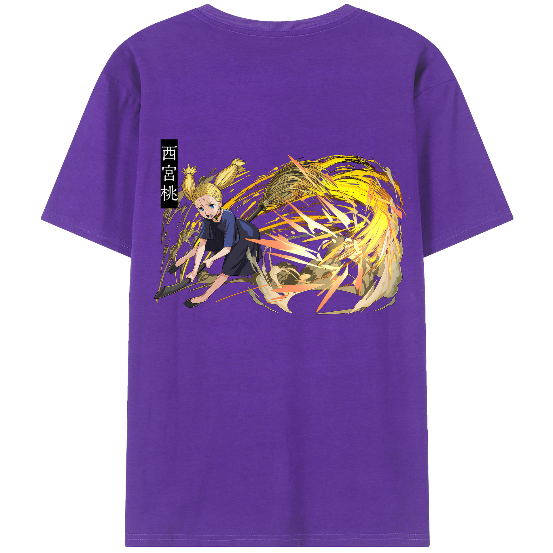（画像用） 呪術廻戦 Jujutsu Kaisen 綿100％ メンズ半袖Tシャツ（バックプリント） 通気性