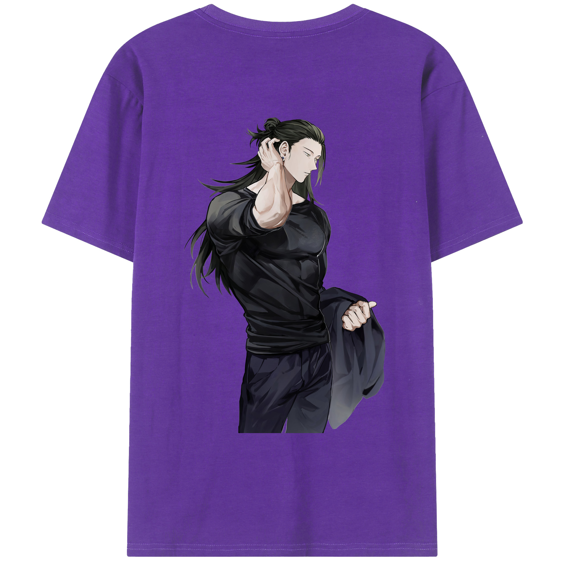 （画像用） 呪術廻戦 Jujutsu Kaisen 綿100％ メンズ半袖Tシャツ（バックプリント） 通気性