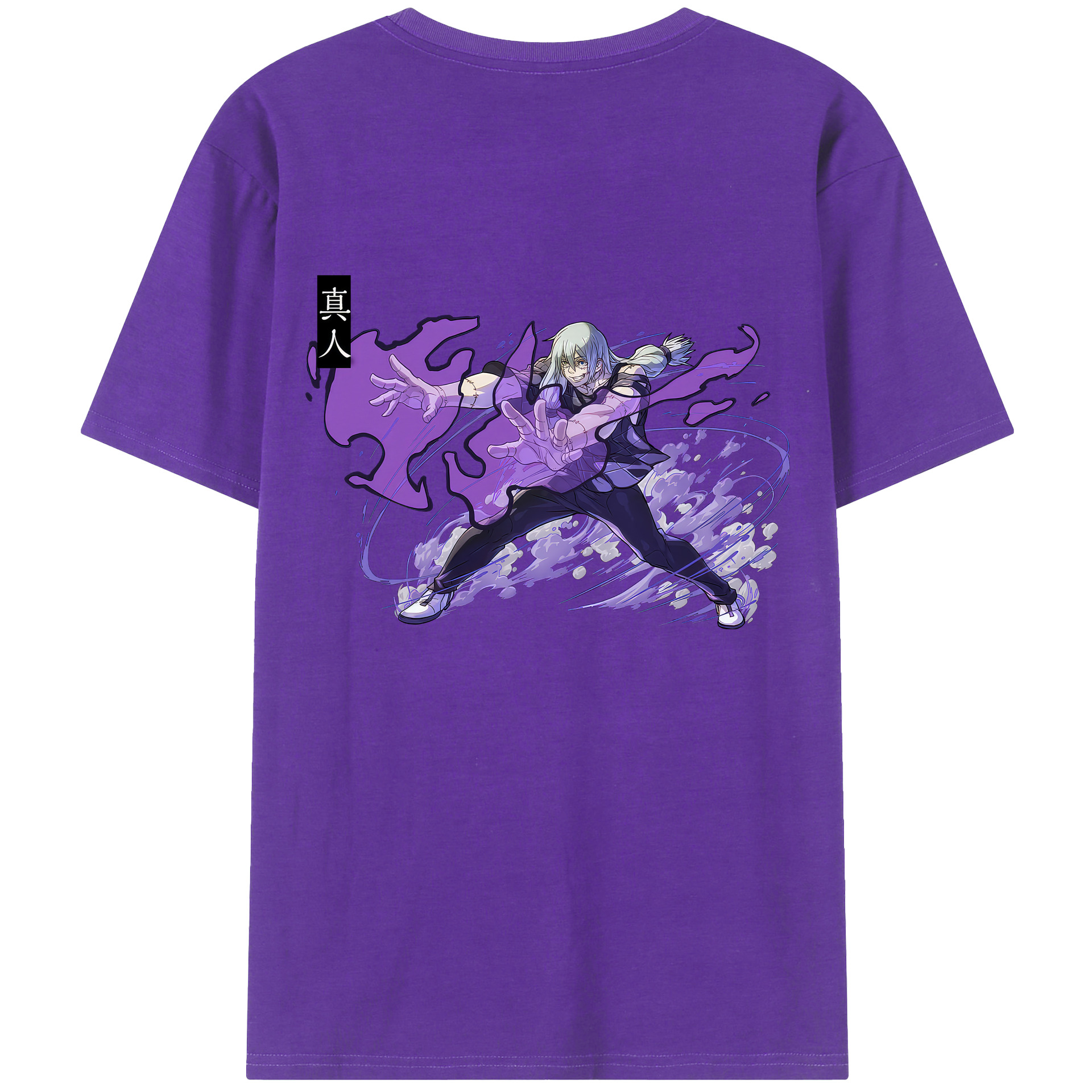 （画像用） 呪術廻戦 Jujutsu Kaisen 綿100％ メンズ半袖Tシャツ（バックプリント） 通気性