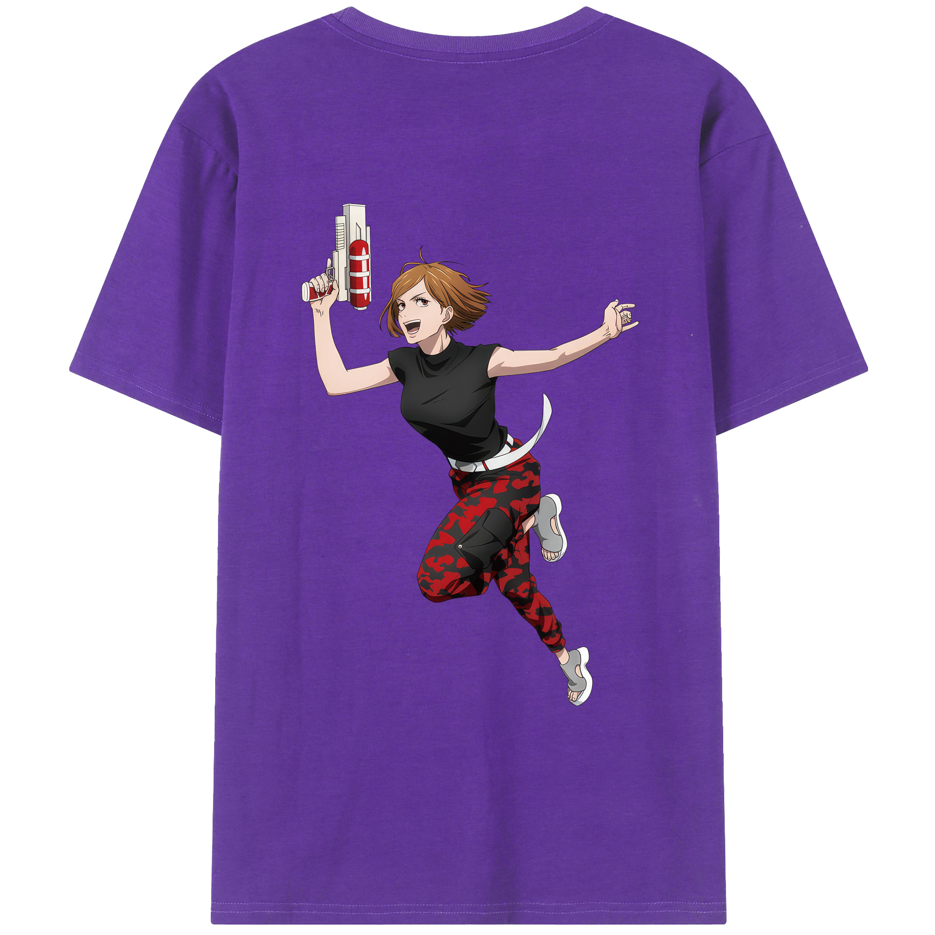 （画像用） 呪術廻戦 Jujutsu Kaisen 綿100％ メンズ半袖Tシャツ（バックプリント） 通気性