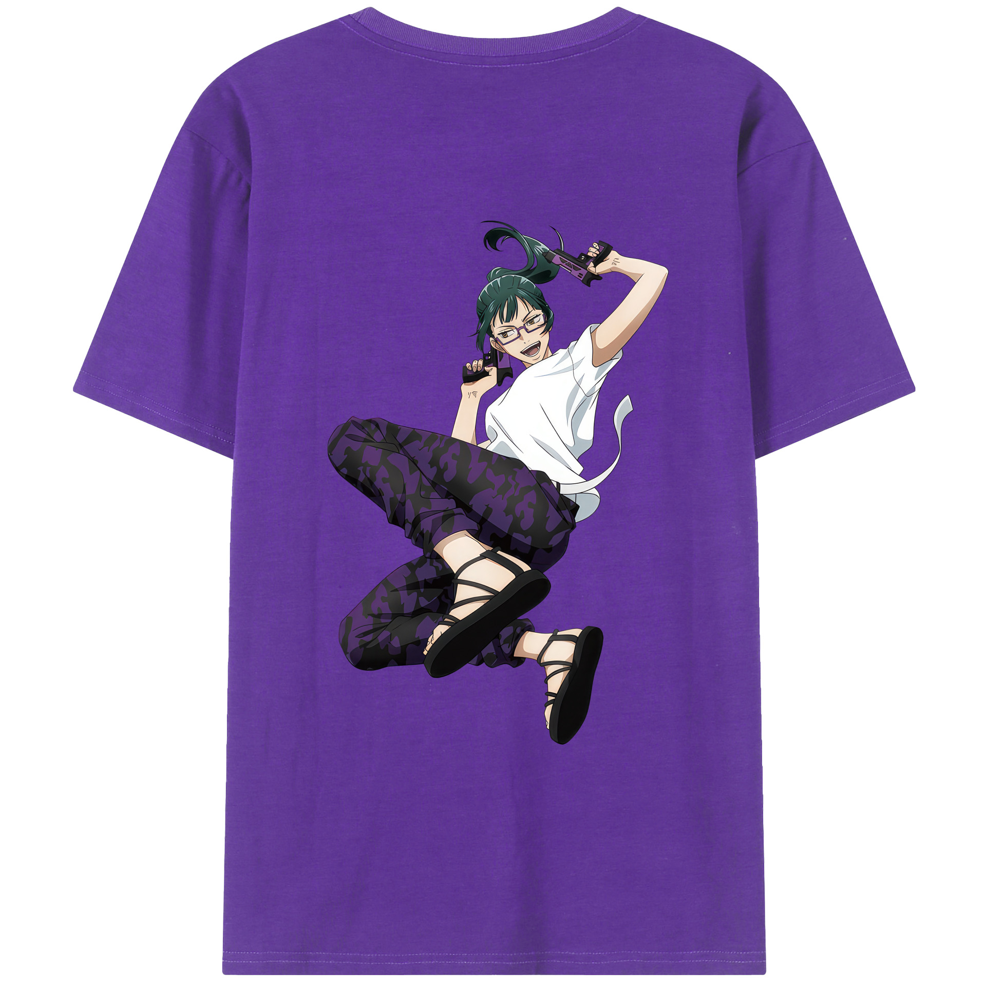 （画像用） 呪術廻戦 Jujutsu Kaisen 綿100％ メンズ半袖Tシャツ（バックプリント） 通気性