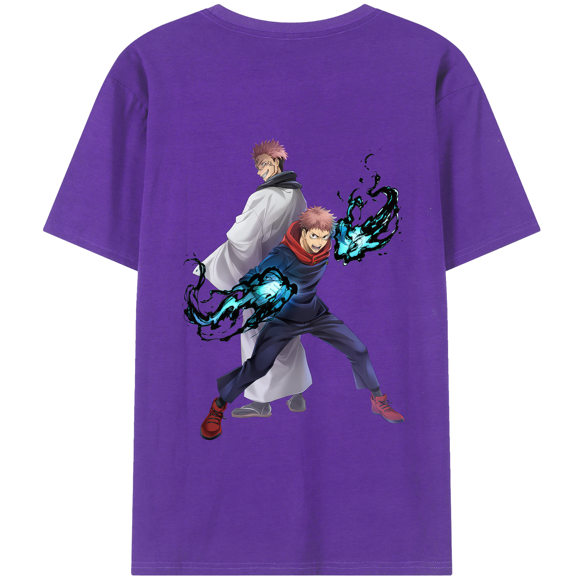 （画像用） 呪術廻戦 Jujutsu Kaisen 綿100％ メンズ半袖Tシャツ（バックプリント） 通気性