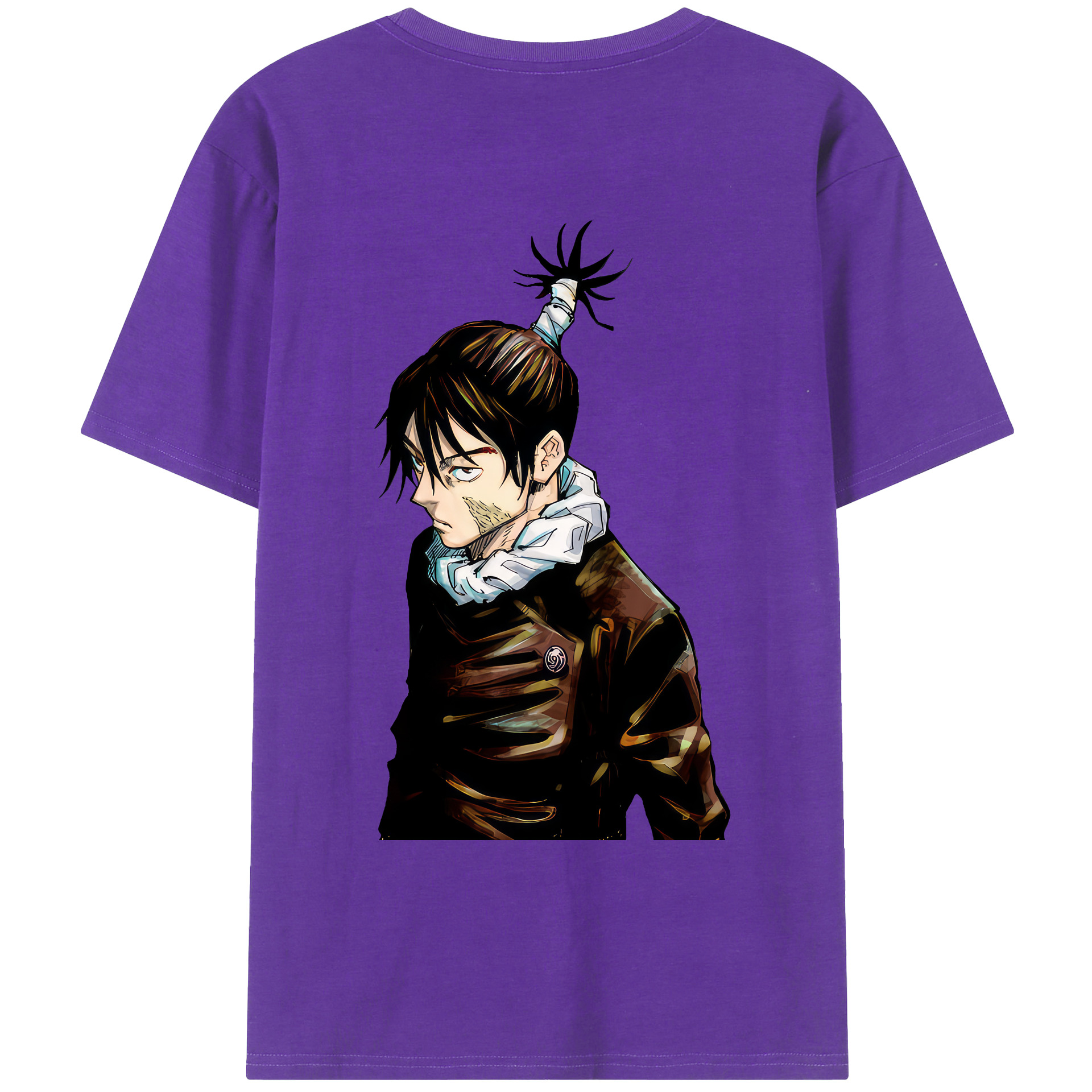 （画像用） 呪術廻戦 Jujutsu Kaisen 綿100％ メンズ半袖Tシャツ（バックプリント） 通気性