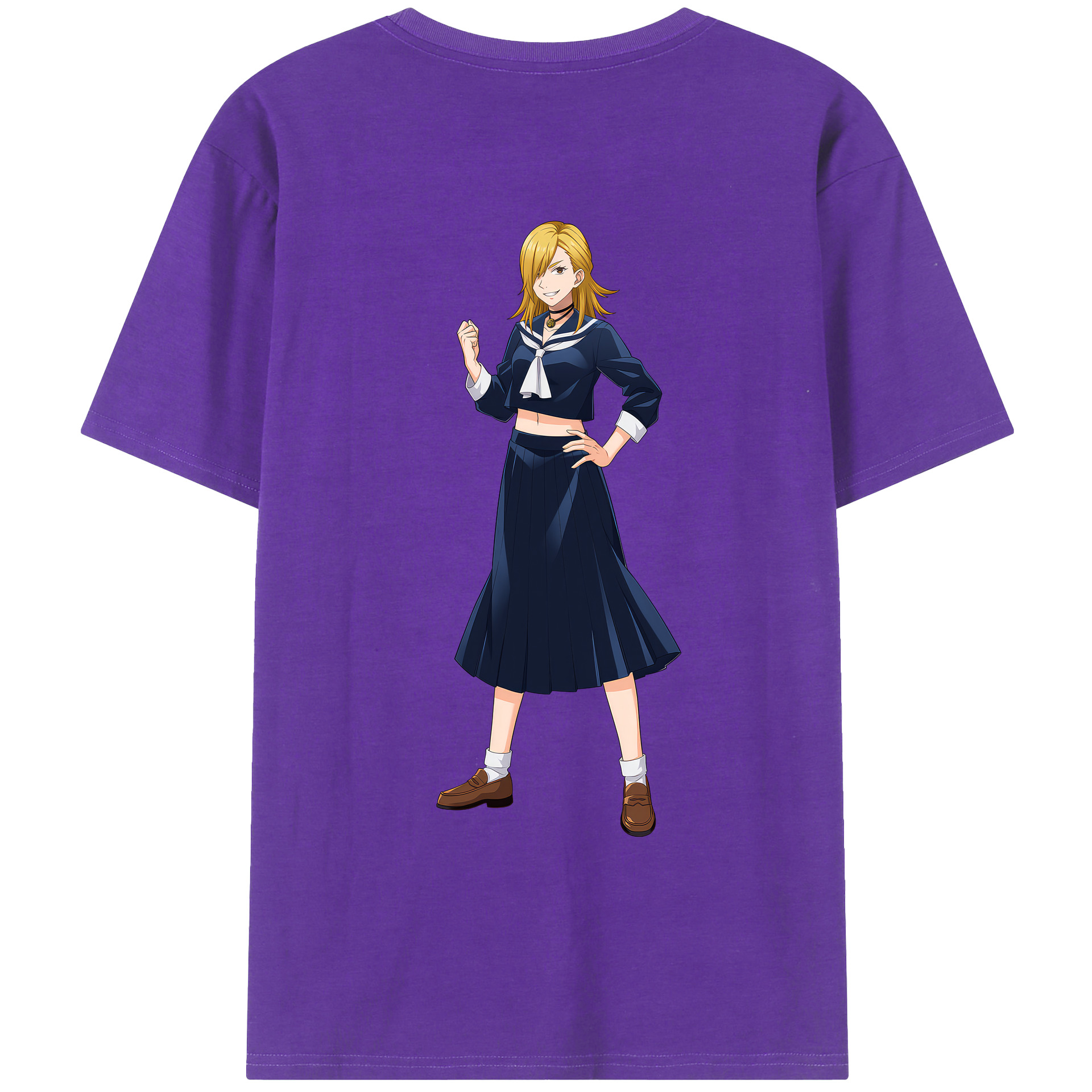 （画像用） 呪術廻戦 Jujutsu Kaisen 綿100％ メンズ半袖Tシャツ（バックプリント） 通気性