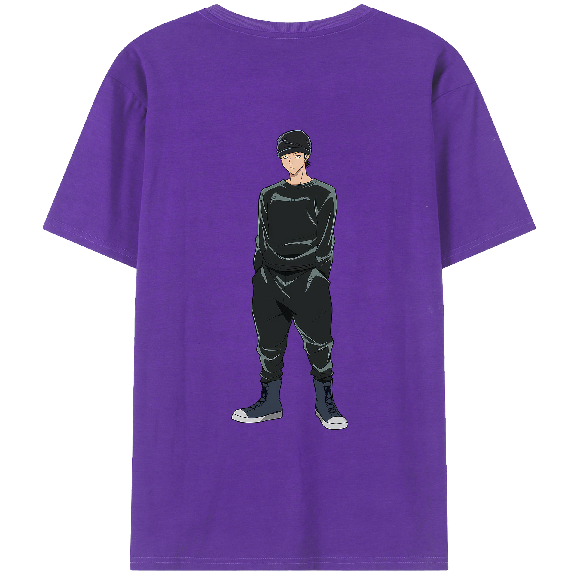 （画像用） 呪術廻戦 Jujutsu Kaisen 綿100％ メンズ半袖Tシャツ（バックプリント） 通気性