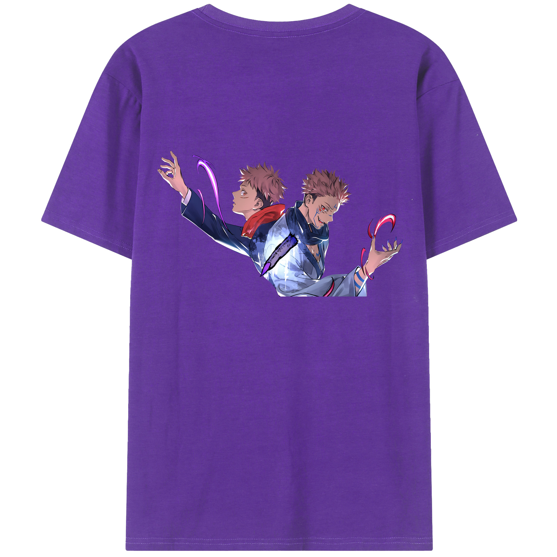 （画像用） 呪術廻戦 Jujutsu Kaisen 綿100％ メンズ半袖Tシャツ（バックプリント） 通気性