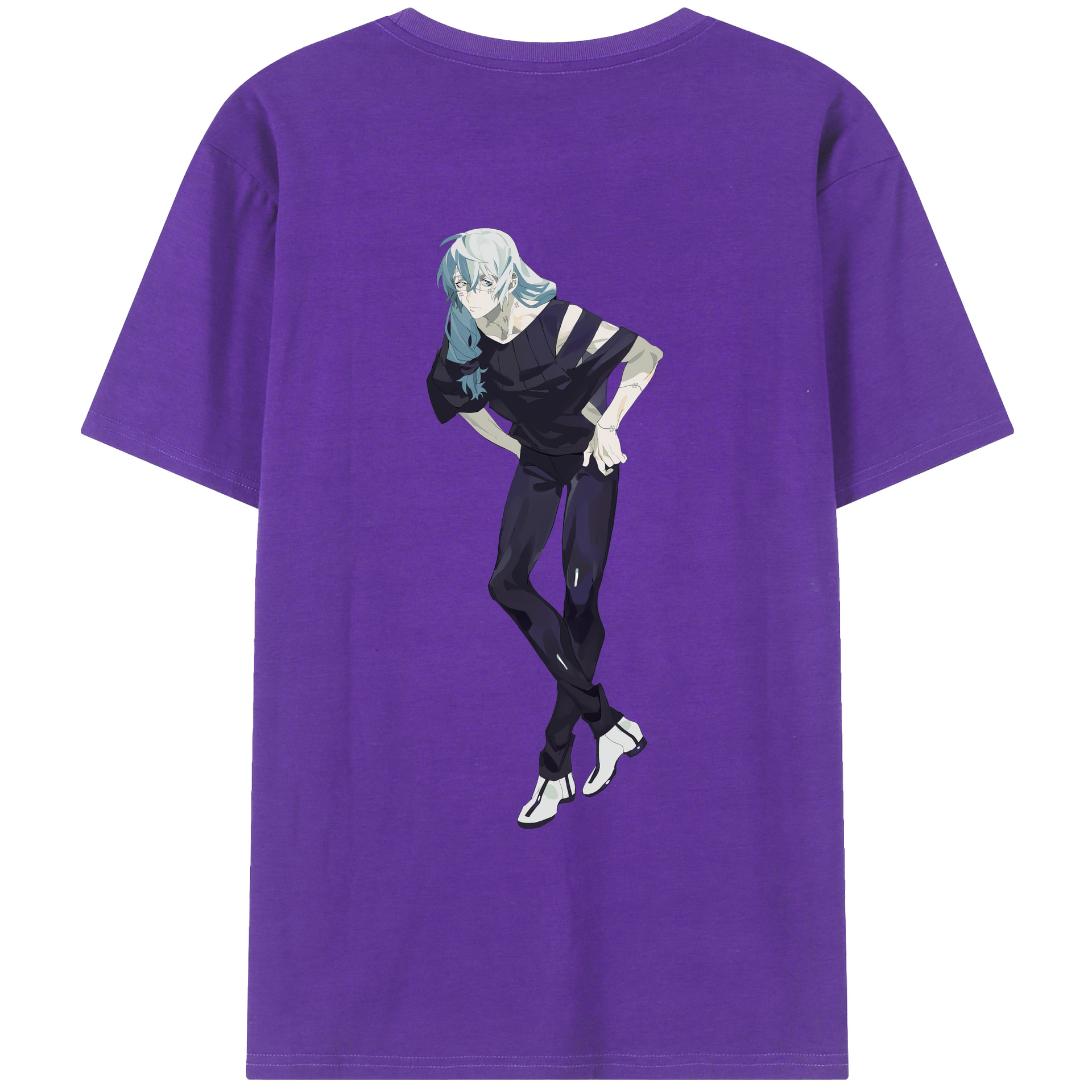 （画像用） 呪術廻戦 Jujutsu Kaisen 綿100％ メンズ半袖Tシャツ（バックプリント） 通気性