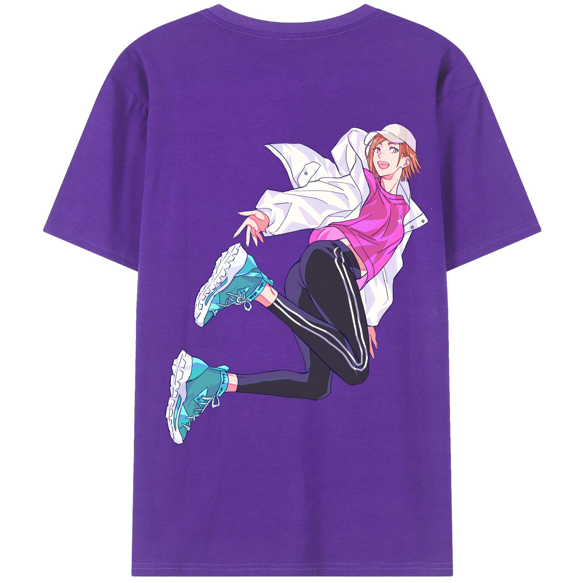 （画像用） 呪術廻戦 Jujutsu Kaisen 綿100％ メンズ半袖Tシャツ（バックプリント） 通気性