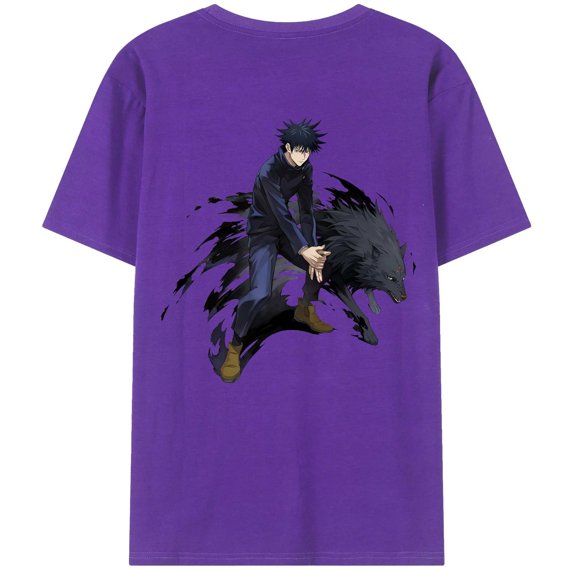 （画像用） 呪術廻戦 Jujutsu Kaisen 綿100％ メンズ半袖Tシャツ（バックプリント） 通気性