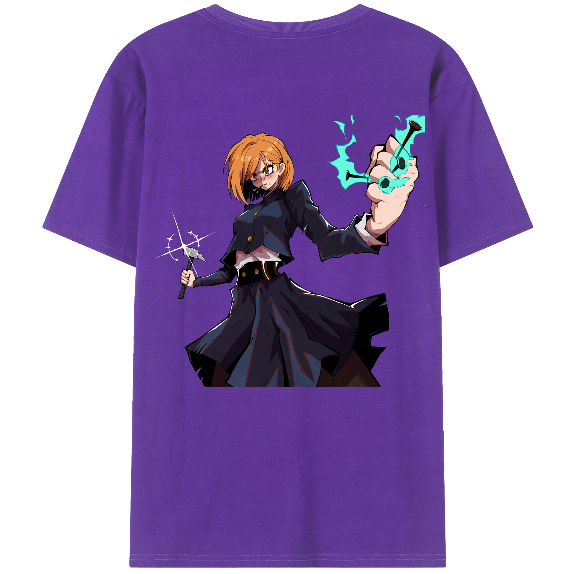 （画像用） 呪術廻戦 Jujutsu Kaisen 綿100％ メンズ半袖Tシャツ（バックプリント） 通気性