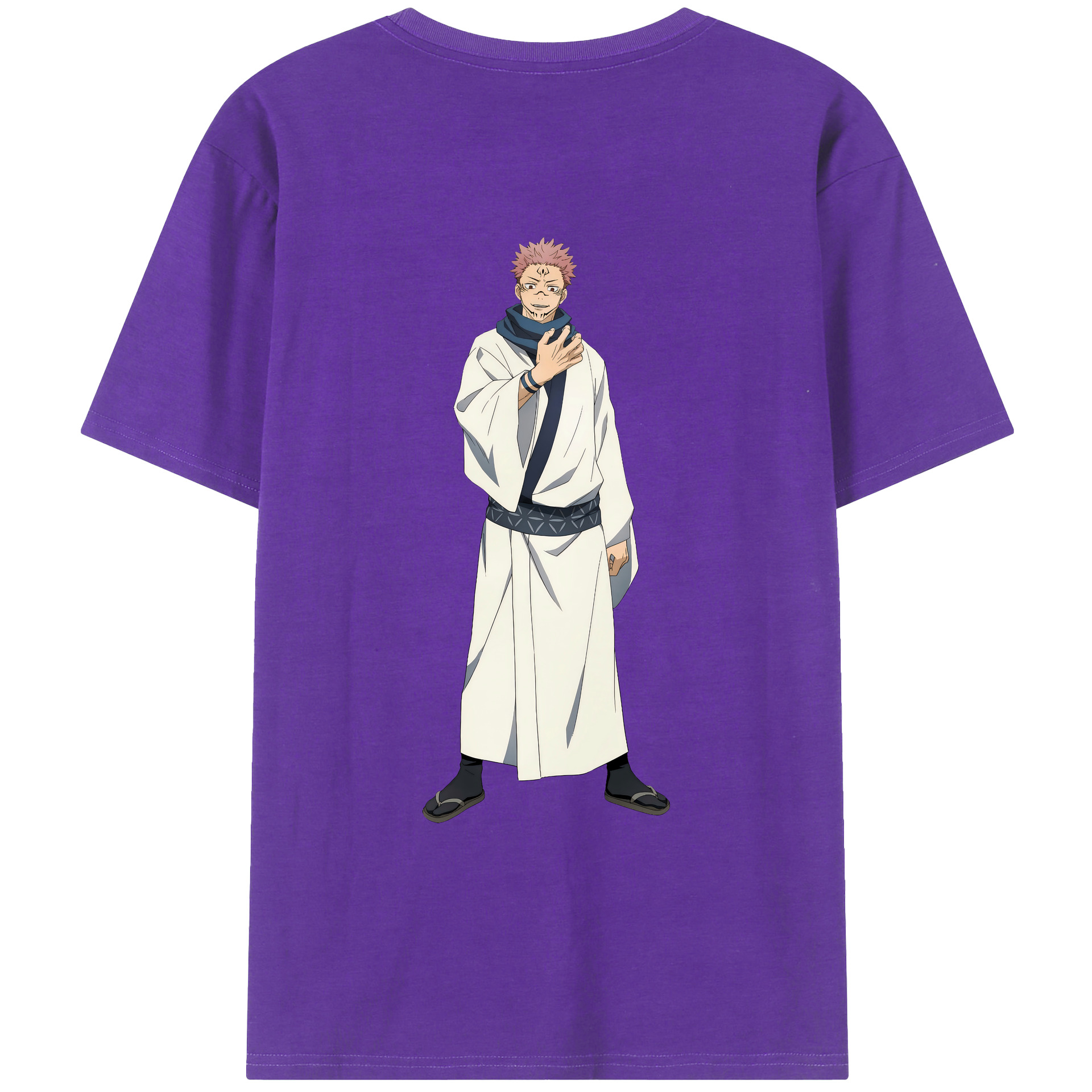 （画像用） 呪術廻戦 Jujutsu Kaisen 綿100％ メンズ半袖Tシャツ（バックプリント） 通気性