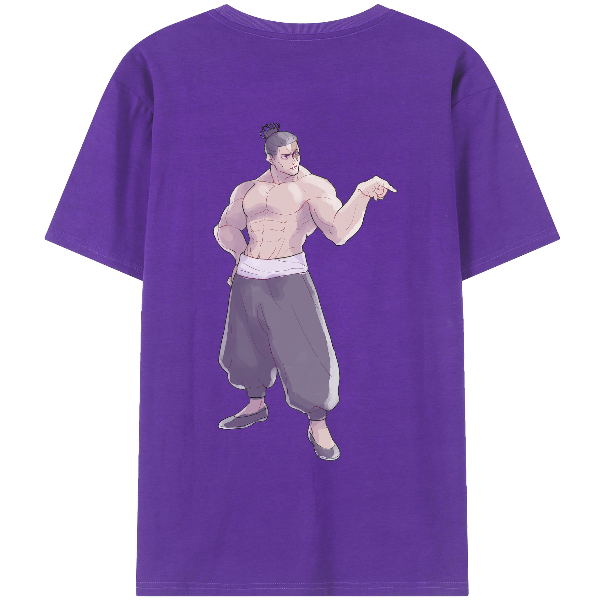 （画像用） 呪術廻戦 Jujutsu Kaisen 綿100％ メンズ半袖Tシャツ（バックプリント） 通気性