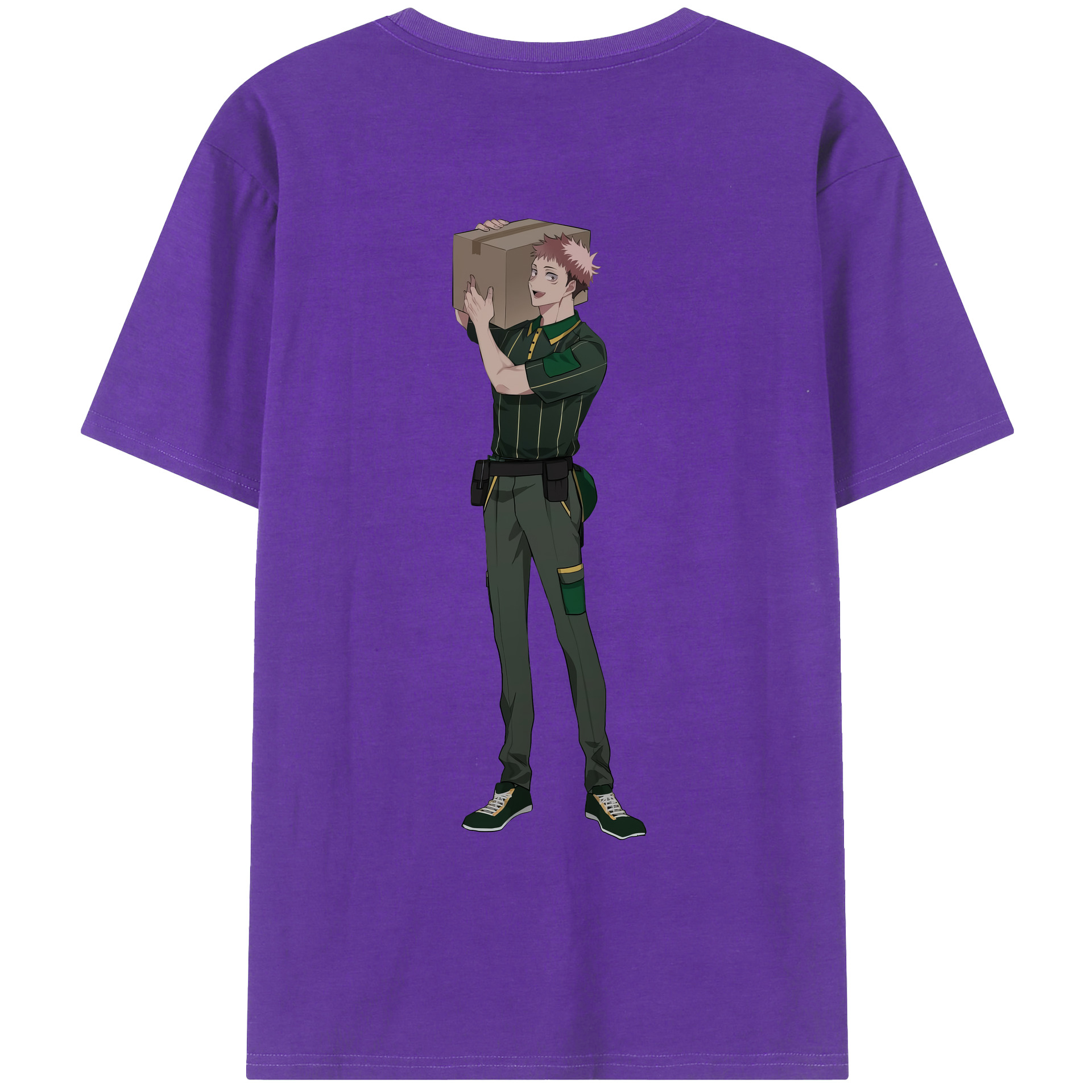 （画像用） 呪術廻戦 Jujutsu Kaisen 綿100％ メンズ半袖Tシャツ（バックプリント） 通気性