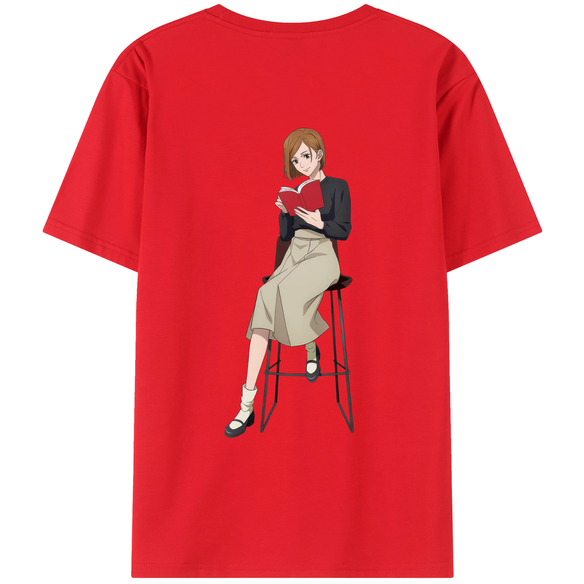 （画像用） 呪術廻戦 Jujutsu Kaisen 綿100％ メンズ半袖Tシャツ（バックプリント） 通気性