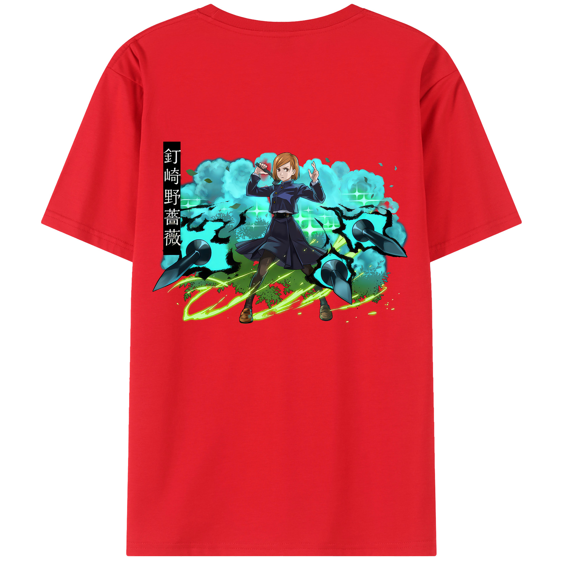 （画像用） 呪術廻戦 Jujutsu Kaisen 綿100％ メンズ半袖Tシャツ（バックプリント） 通気性