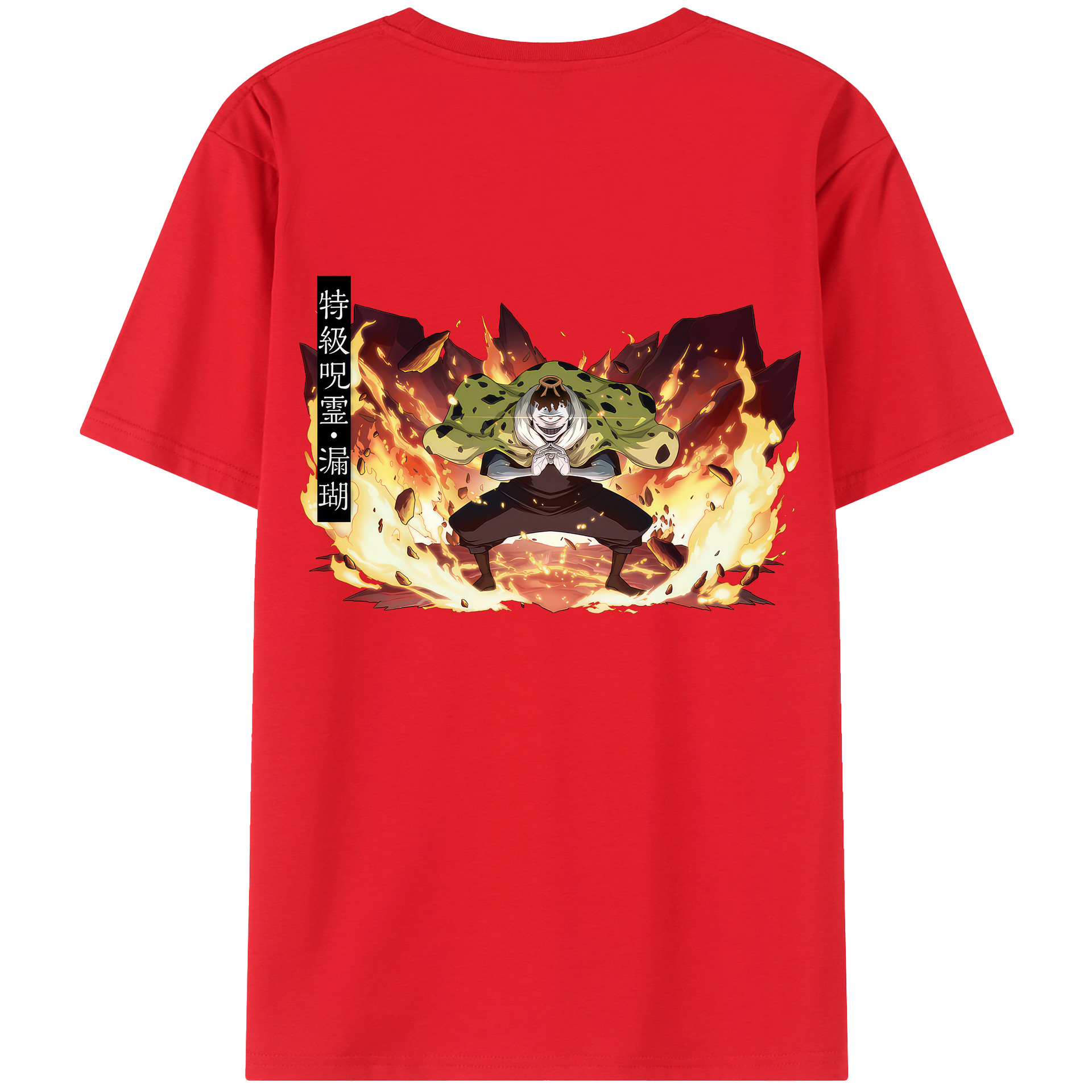 （画像用） 呪術廻戦 Jujutsu Kaisen 綿100％ メンズ半袖Tシャツ（バックプリント） 通気性