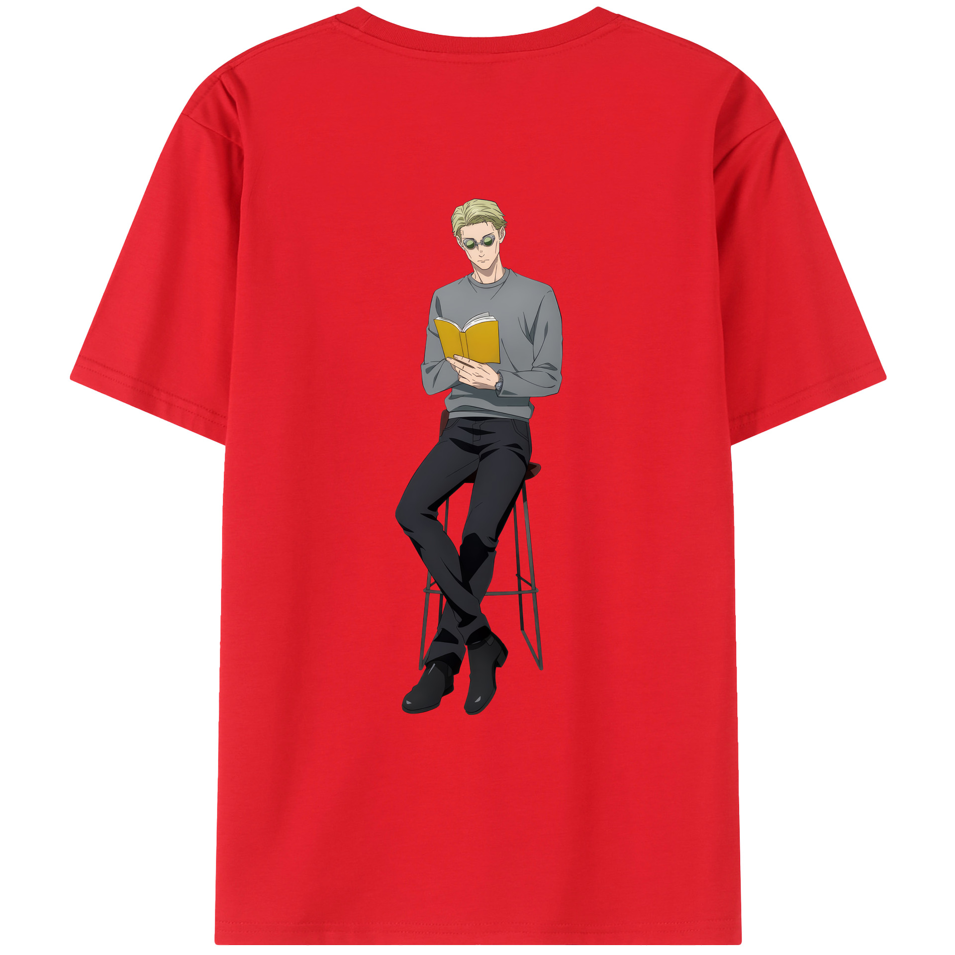 （画像用） 呪術廻戦 Jujutsu Kaisen 綿100％ メンズ半袖Tシャツ（バックプリント） 通気性