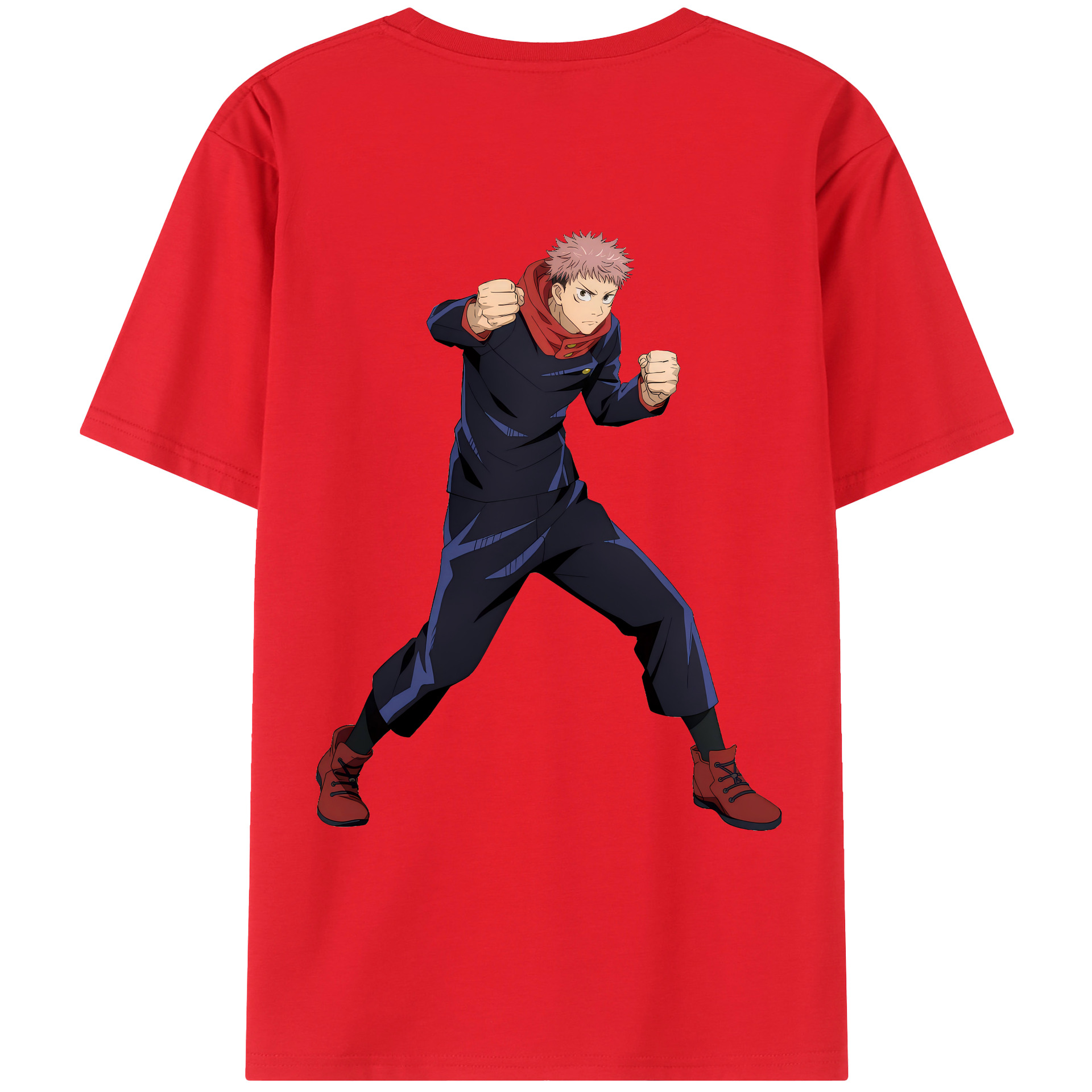 （画像用） 呪術廻戦 Jujutsu Kaisen 綿100％ メンズ半袖Tシャツ（バックプリント） 通気性