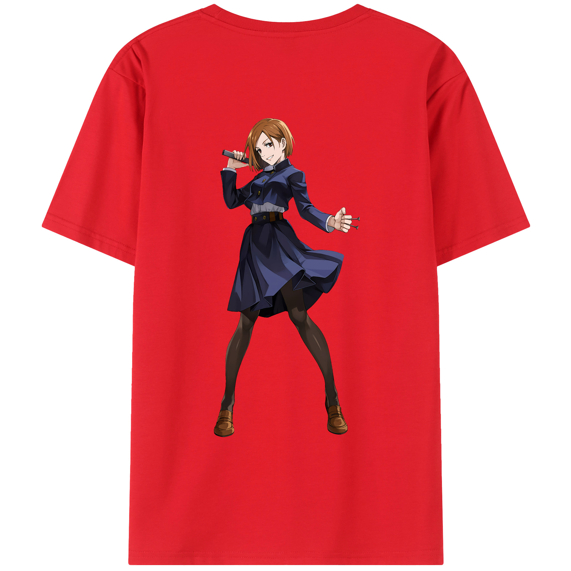 （画像用） 呪術廻戦 Jujutsu Kaisen 綿100％ メンズ半袖Tシャツ（バックプリント） 通気性