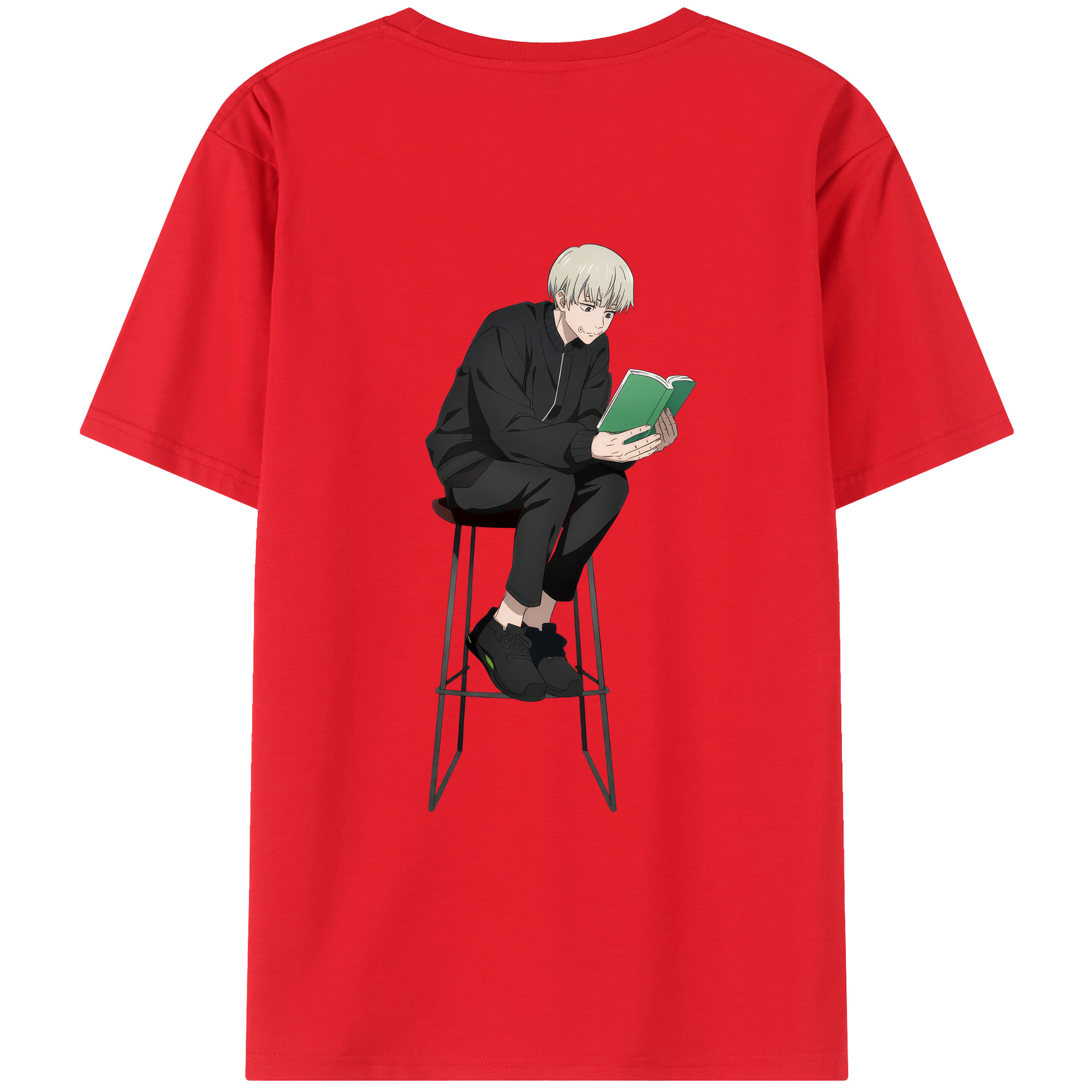 （画像用） 呪術廻戦 Jujutsu Kaisen 綿100％ メンズ半袖Tシャツ（バックプリント） 通気性