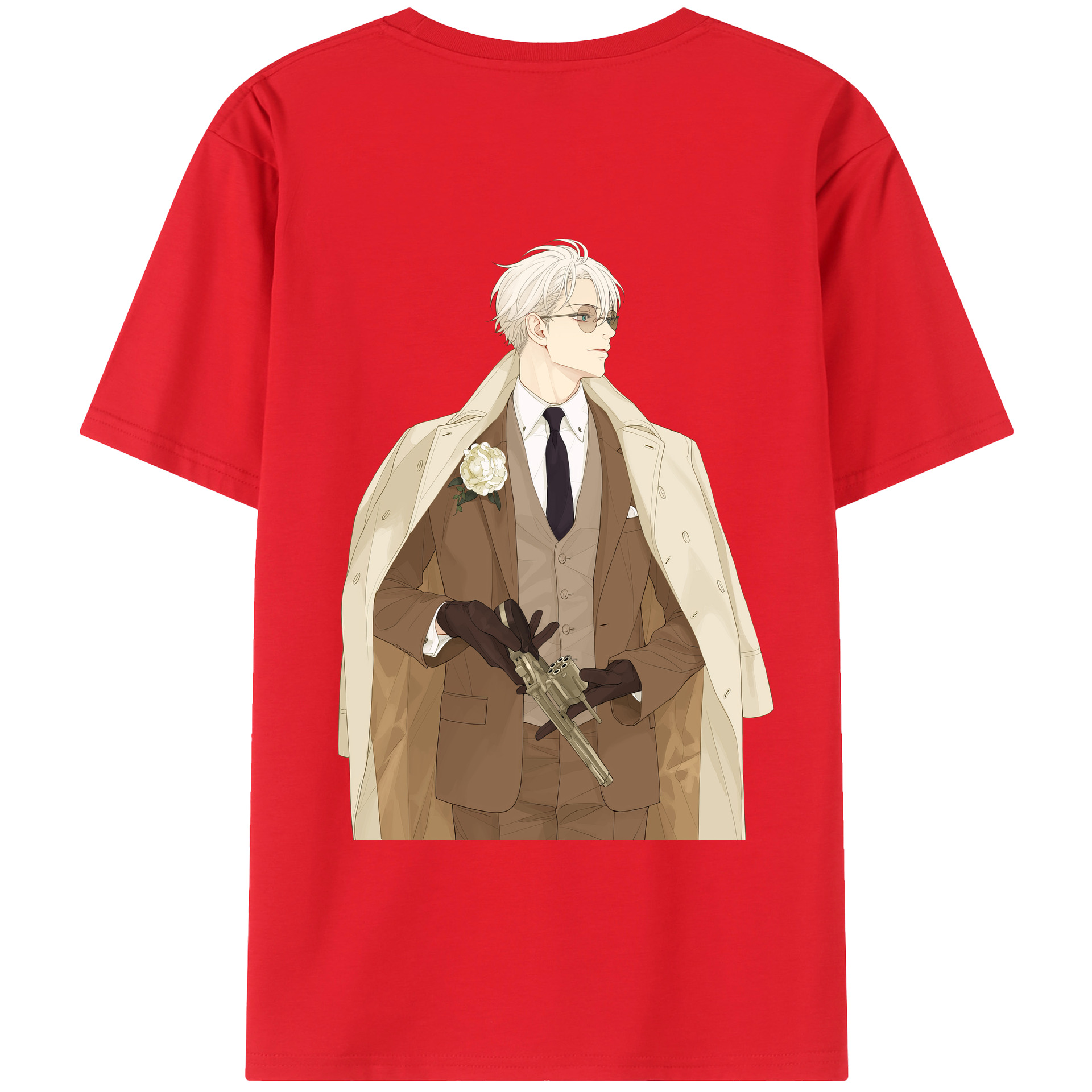 （画像用） 呪術廻戦 Jujutsu Kaisen 綿100％ メンズ半袖Tシャツ（バックプリント） 通気性
