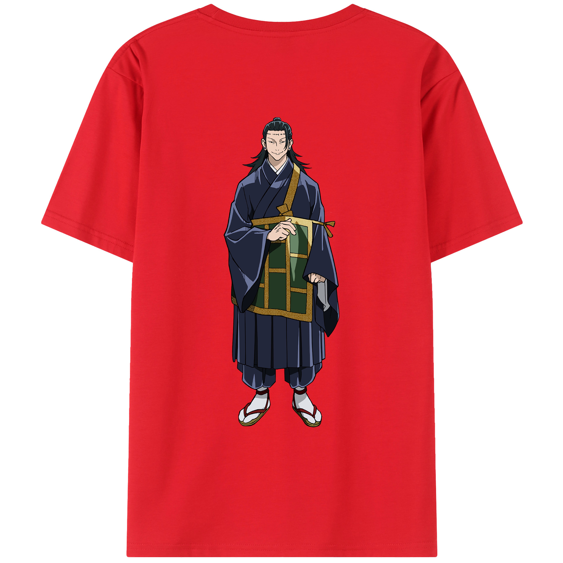 （画像用） 呪術廻戦 Jujutsu Kaisen 綿100％ メンズ半袖Tシャツ（バックプリント） 通気性