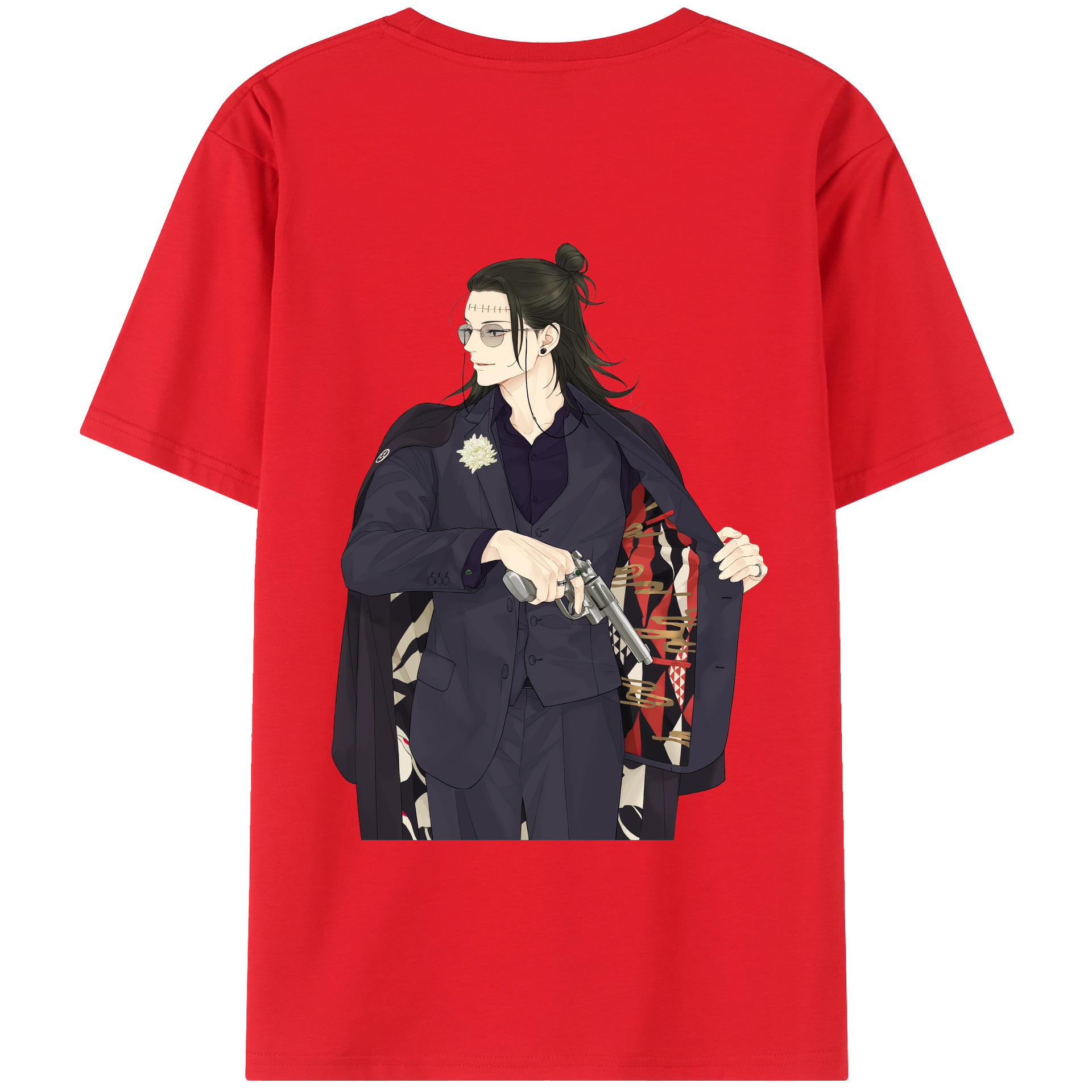 （画像用） 呪術廻戦 Jujutsu Kaisen 綿100％ メンズ半袖Tシャツ（バックプリント） 通気性